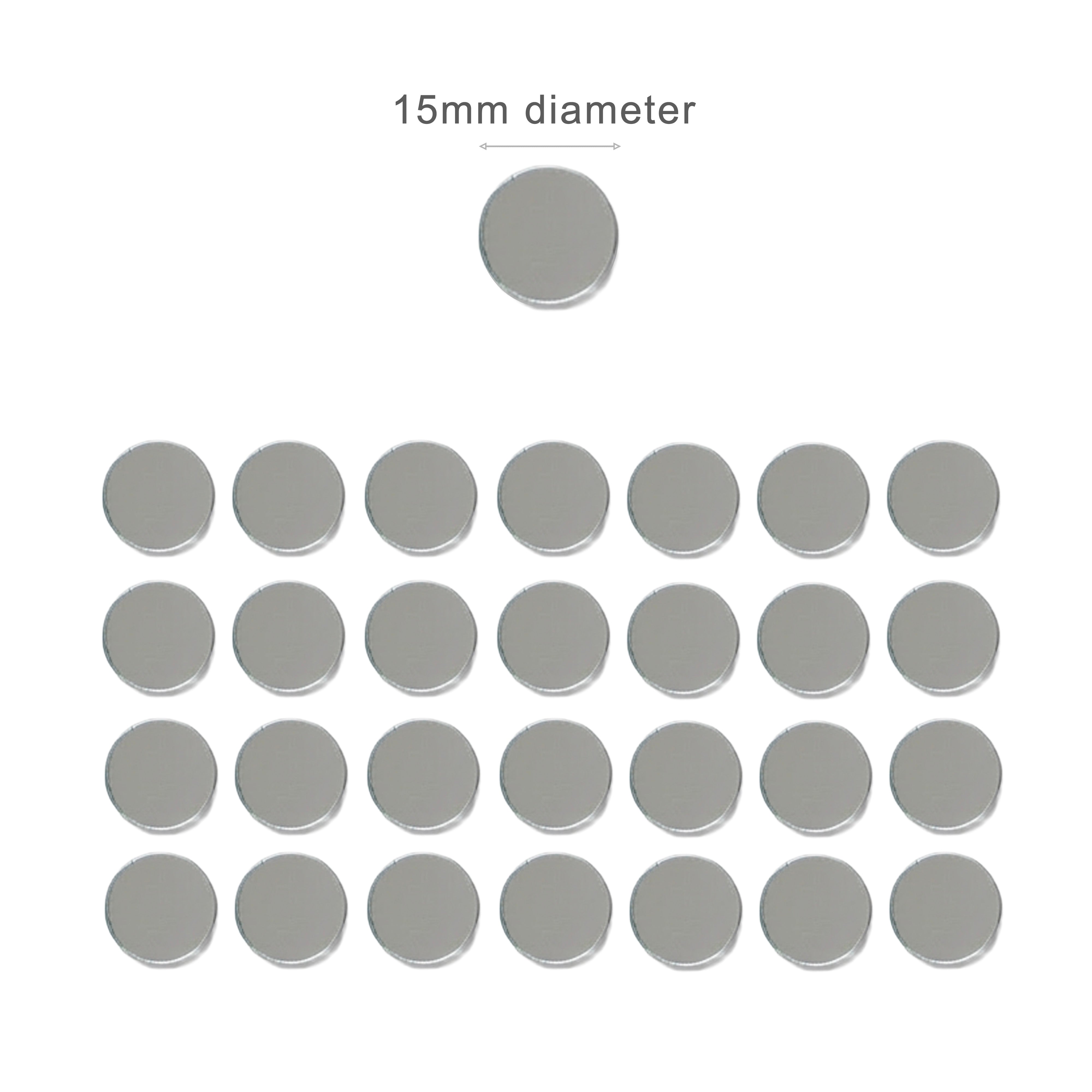 Cut Mirror Round 15Mm 1kg