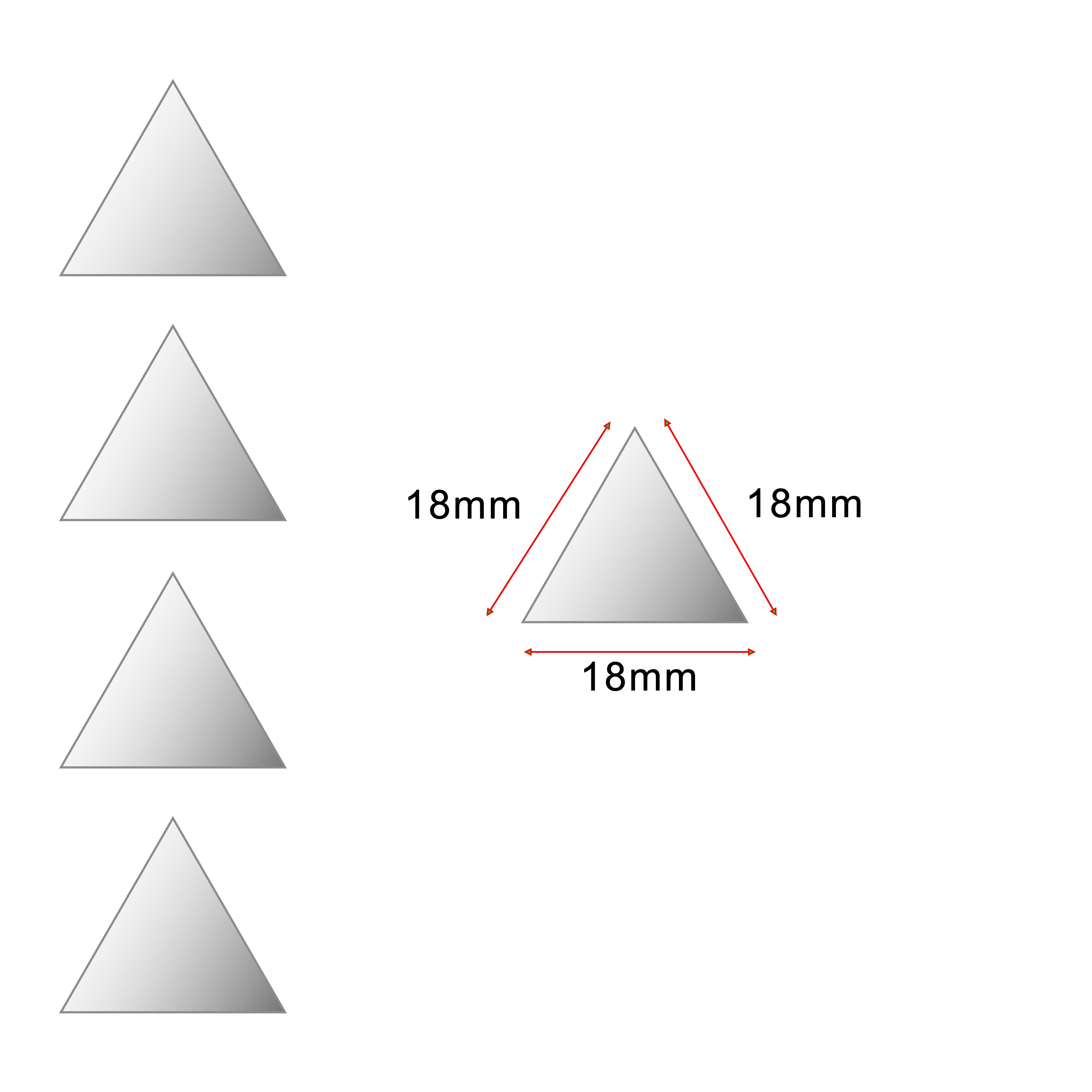 Cut Mirror Triangular 18Mm 1kg