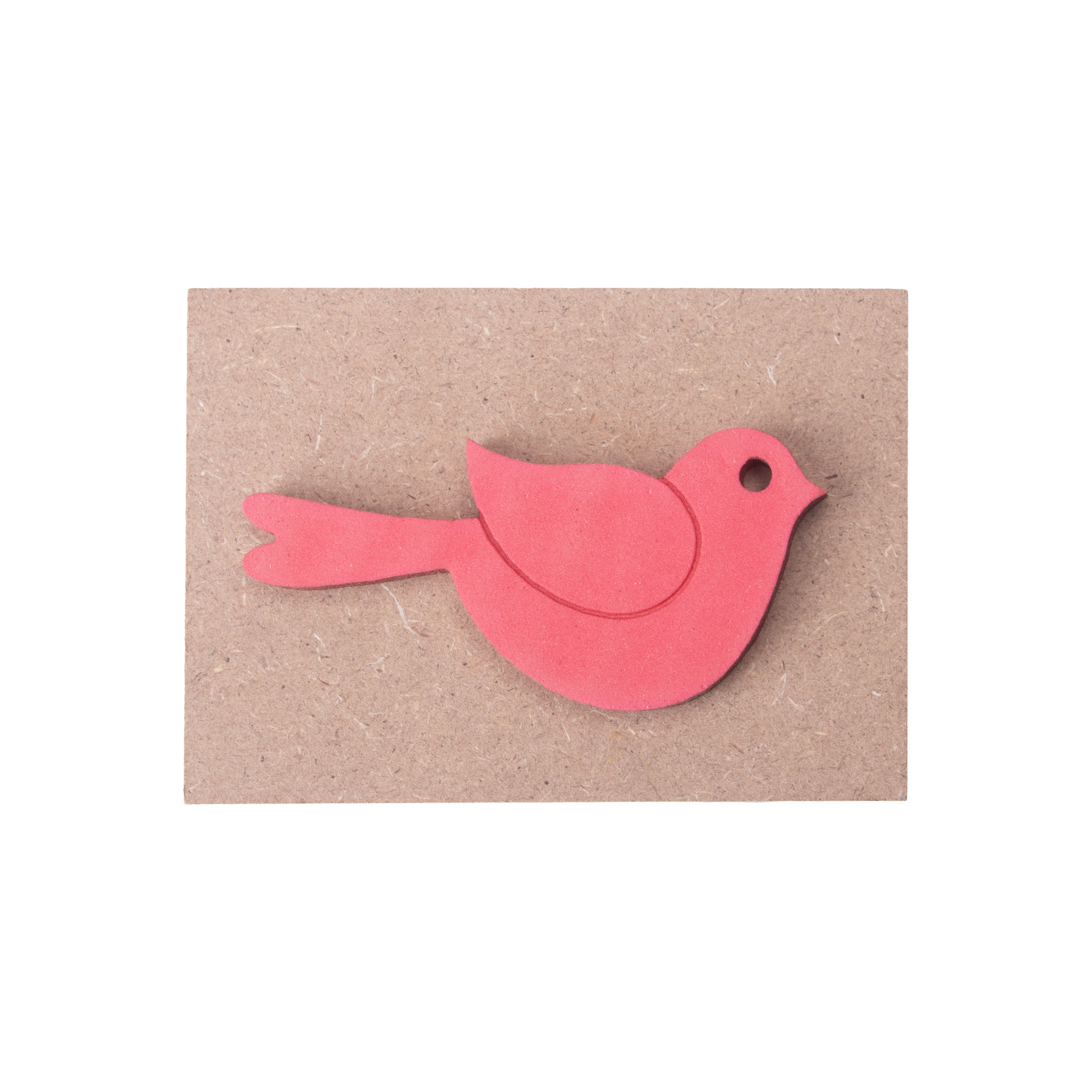 Foam Stamp Wild Bird 6.6 x 3.4cm X 5mm Thick (MDF Base 5.5mm thick rectangle 8.3 x 5.8cm) 1pc