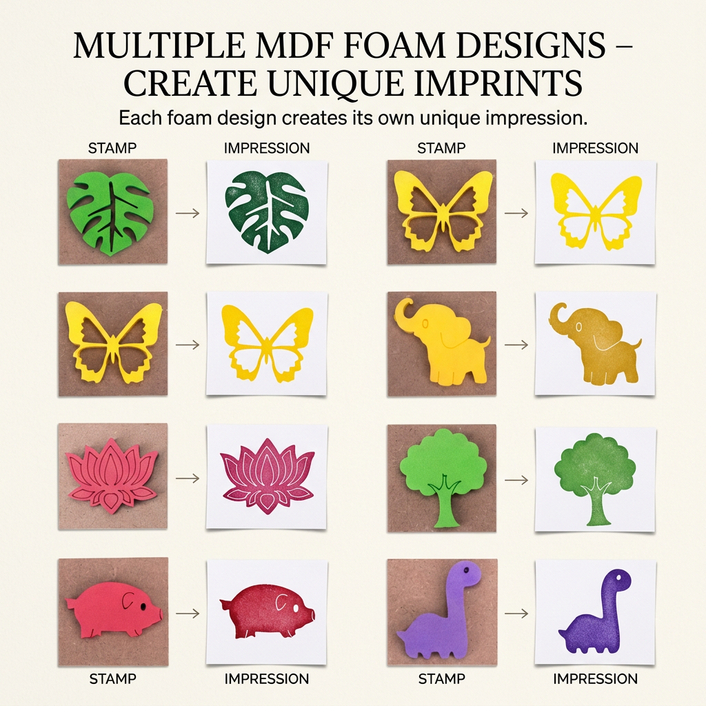 Foam Stamp Butterfly 4.6 x 4cm X 5mm Thick (MDF Base 5.5mm thick square 5 x 5cm) 1pc