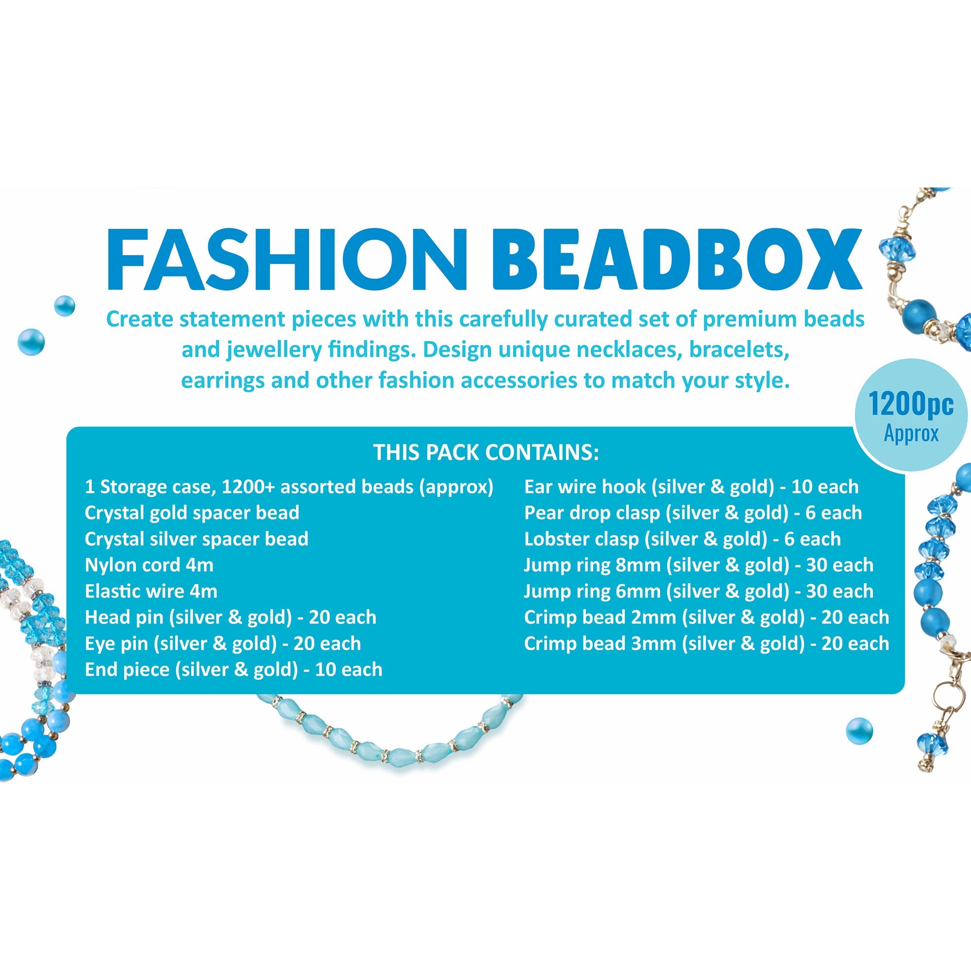 DIY Jewellery Artistry Kit Aqua Vibe 16 Cavity 1 Box