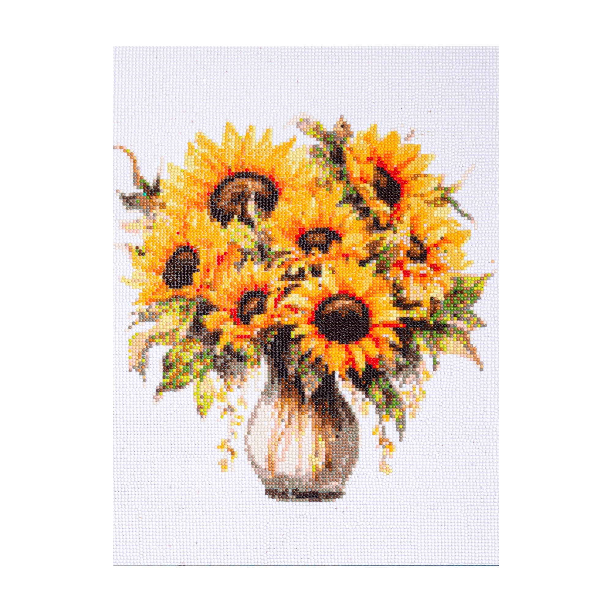 5D Diamond Painting Kit Sunflower Vase 40 X 50 cm 1pc Acetate Box