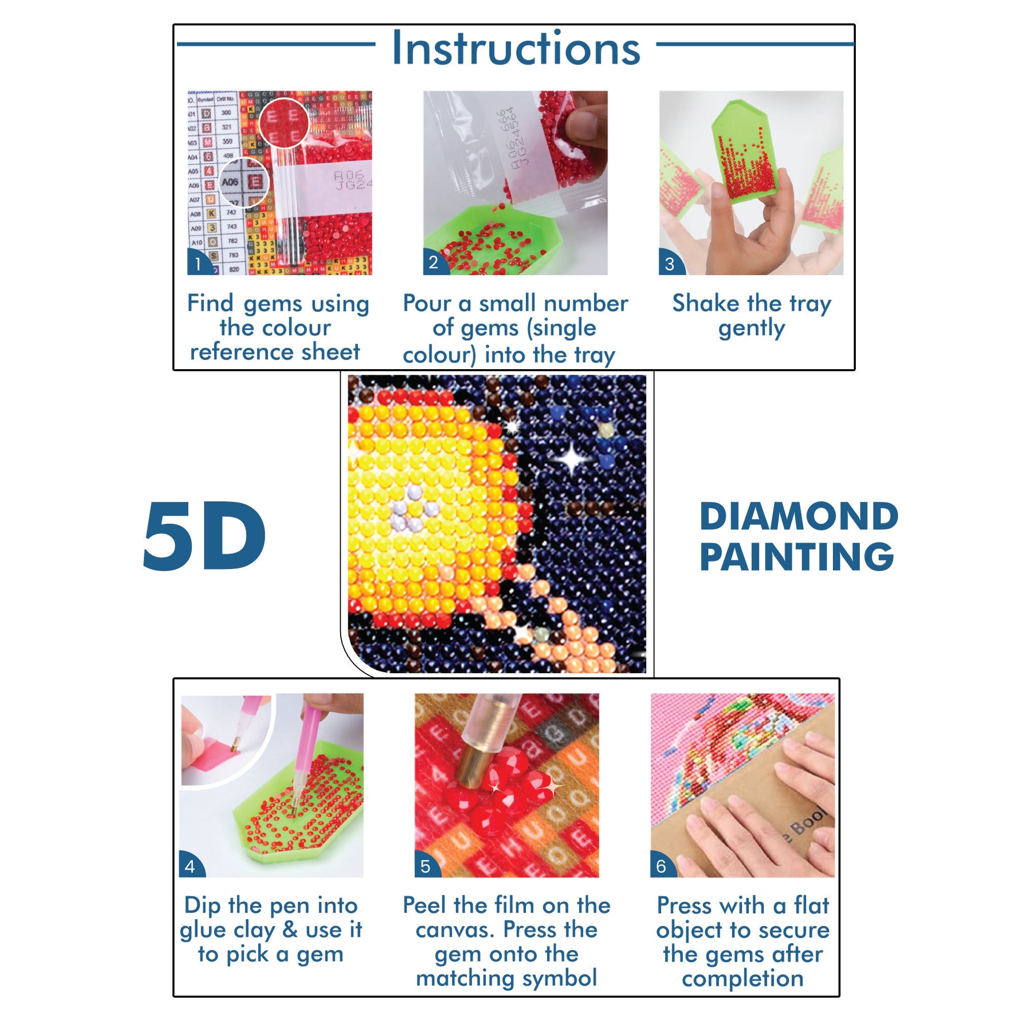 5D Diamond Painting Kit Mystic Galaxy 30 X 30cm 1pc Acetate Box