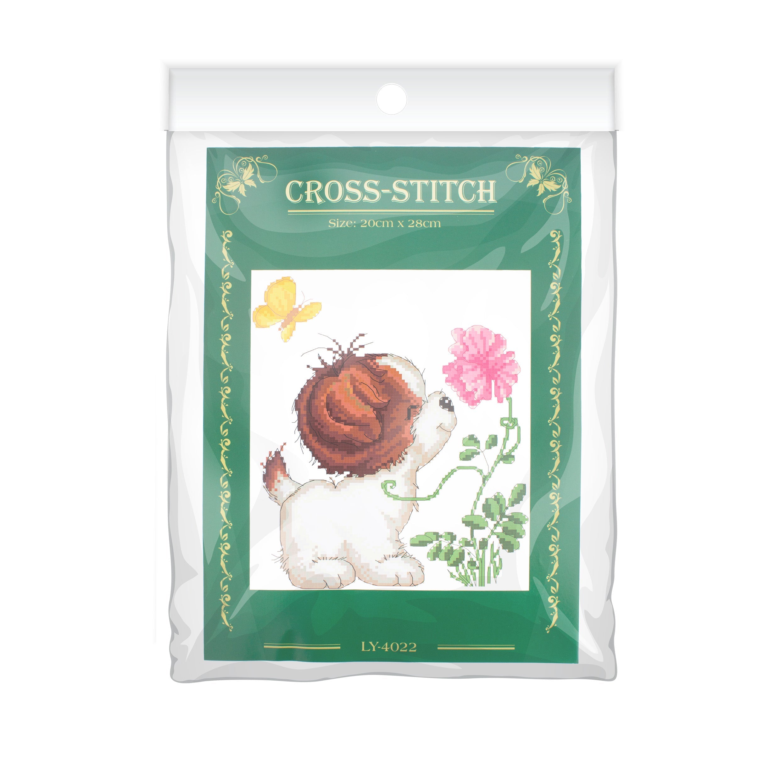 Cross Stitch Kit Puppy Garden