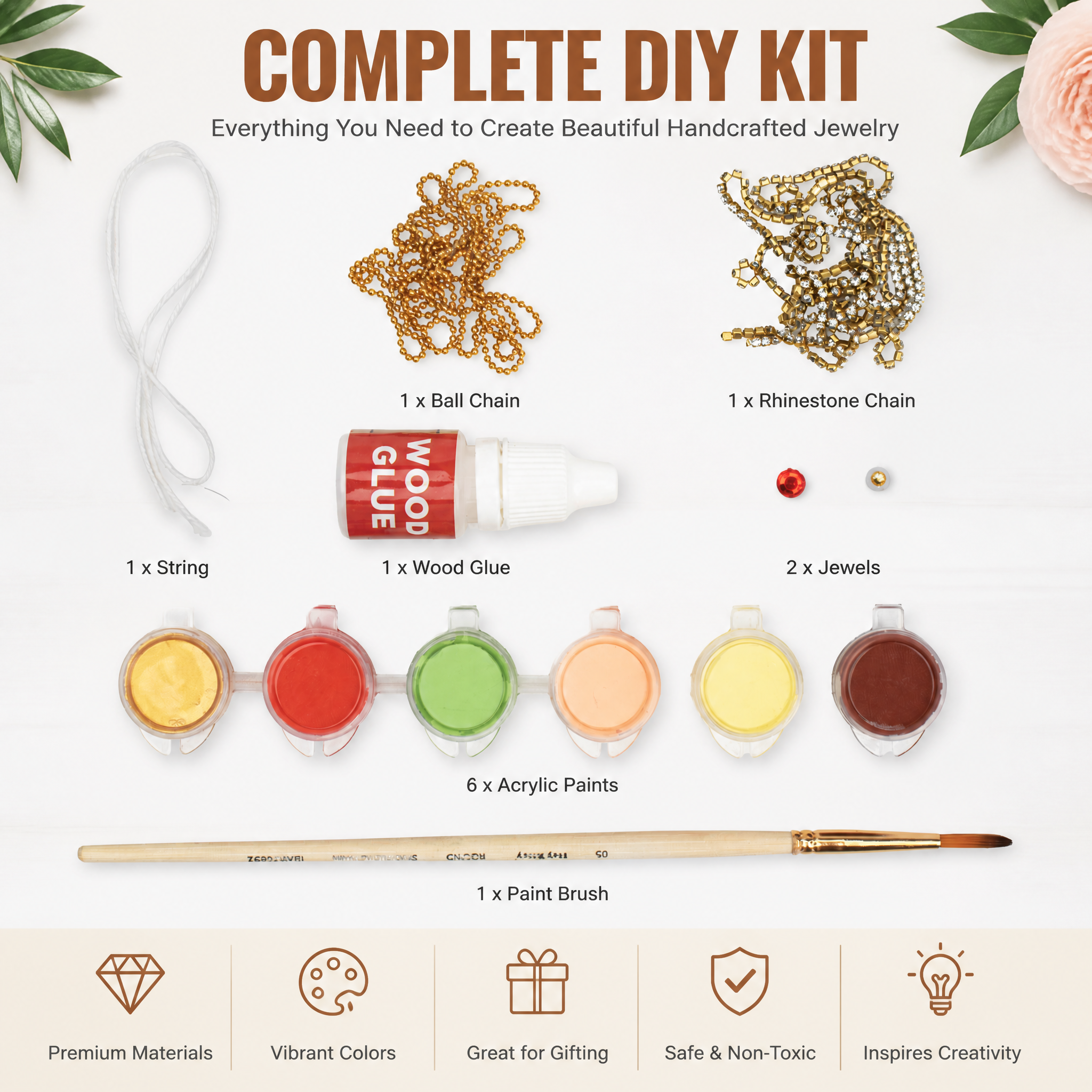 DIY Paint and Decorate Your Own Ganesha Key Holder Kit 1 BOX