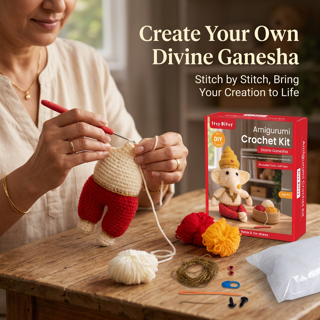 DIY Amigurumi Chrochet Kit Ganesha 1 BOX