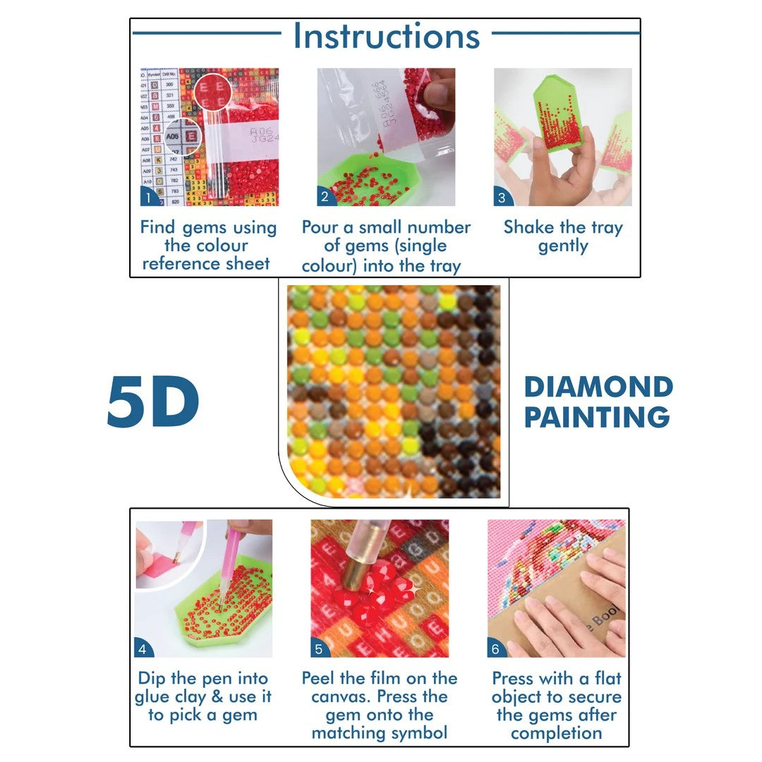 5D Diamond Painting Kit Fur Friends 40 X 50cm 1pc Acetate Box