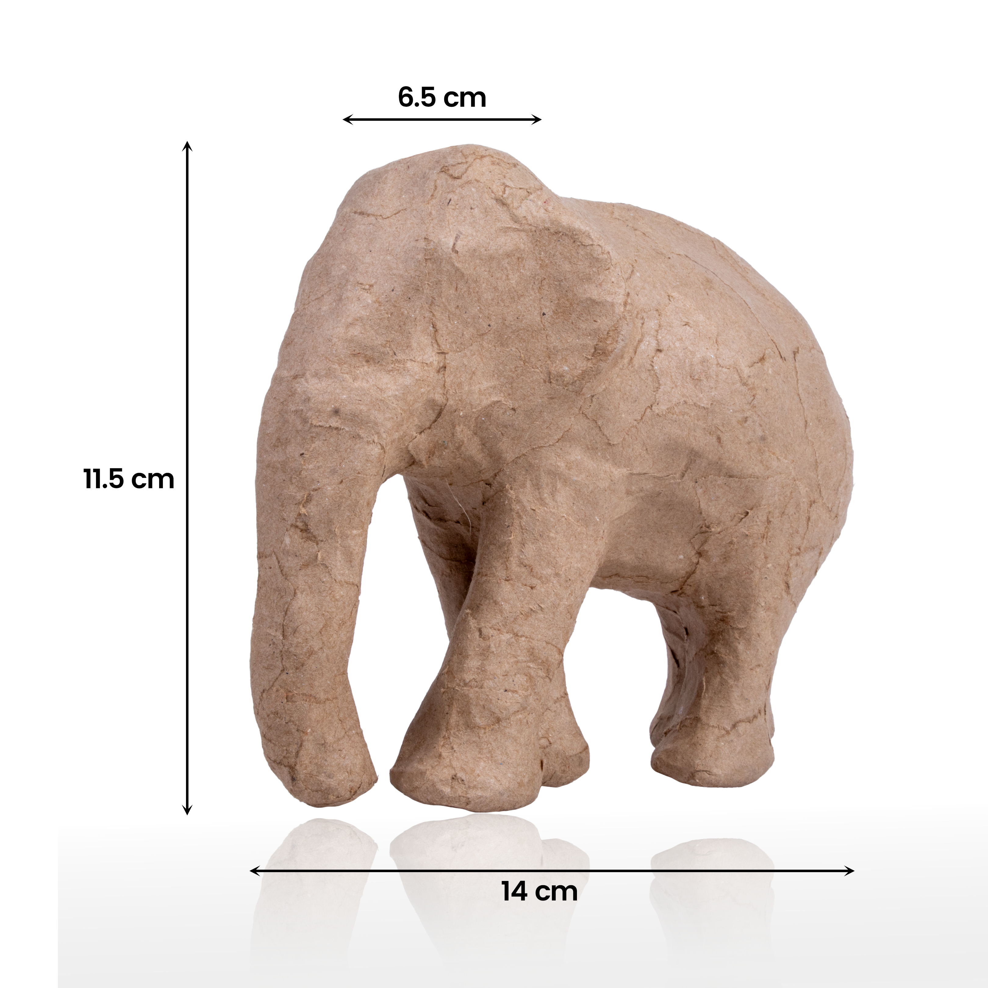 Paper Mache Elephant Big Approx L13 X W6.5 X H11.5Cm 1Pc