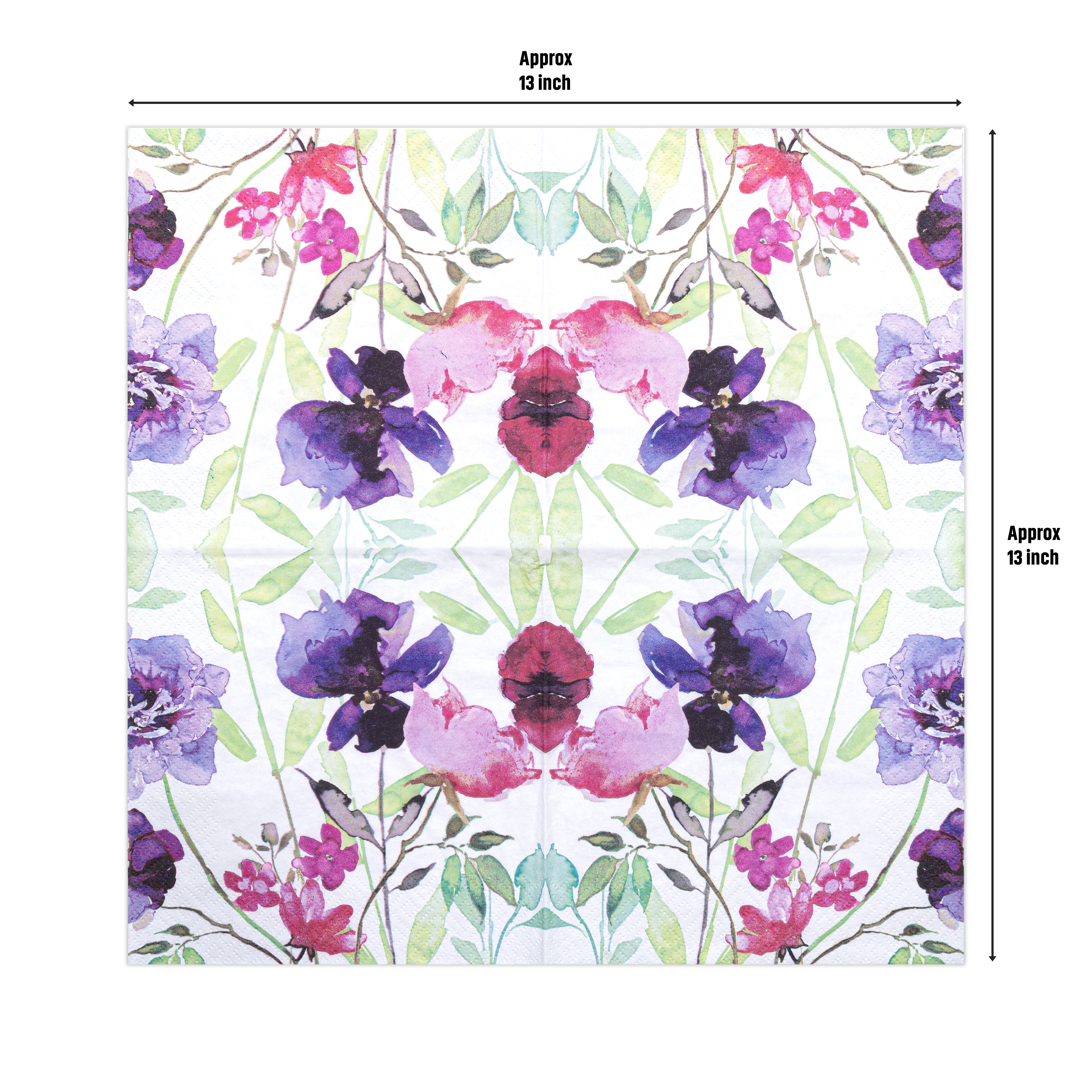 Decoupage Napkin Wildflower Artistry 13 X 13inch 3PLY 1pc