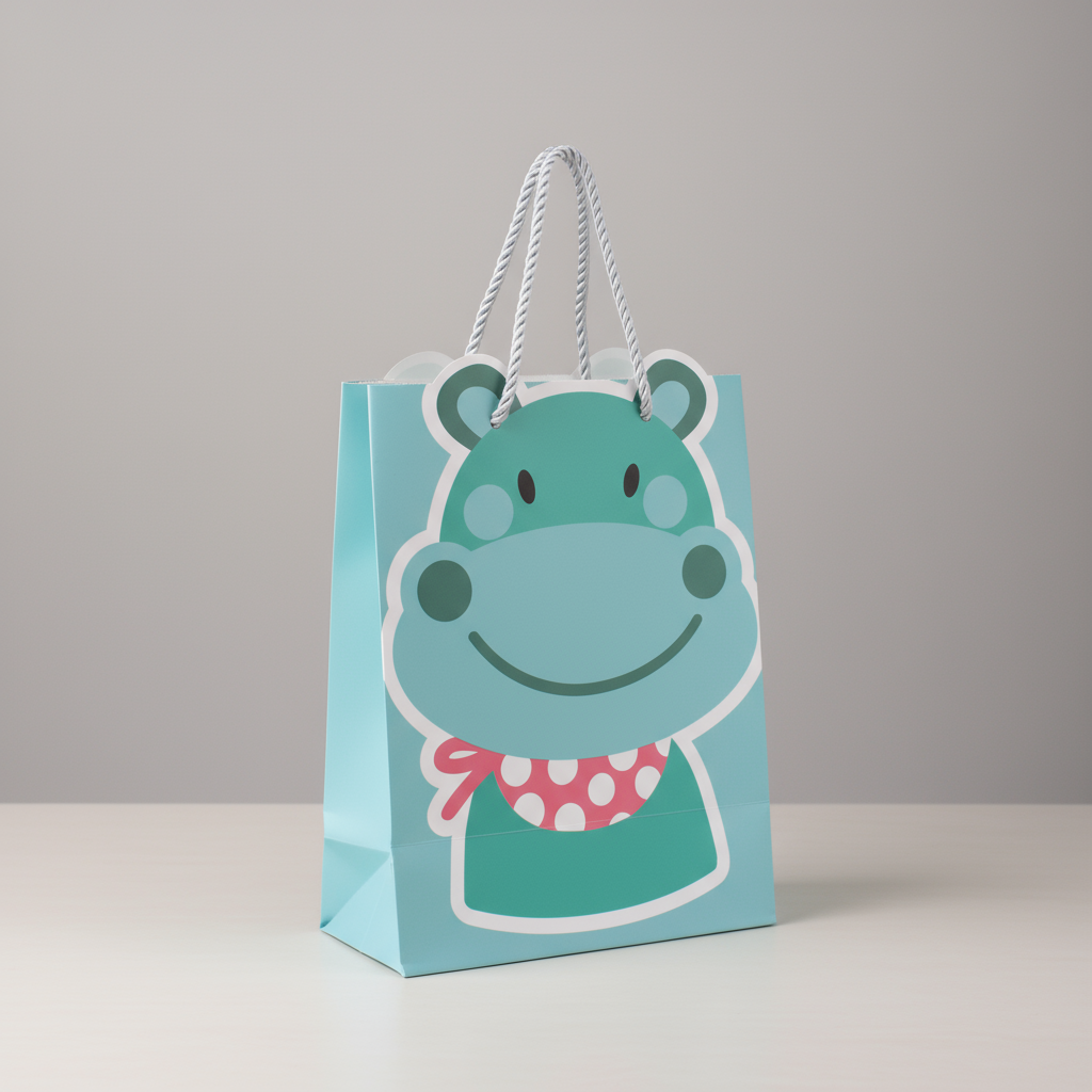 Paper Gift Bag Frog 32 X 26 X 12cm 1pc