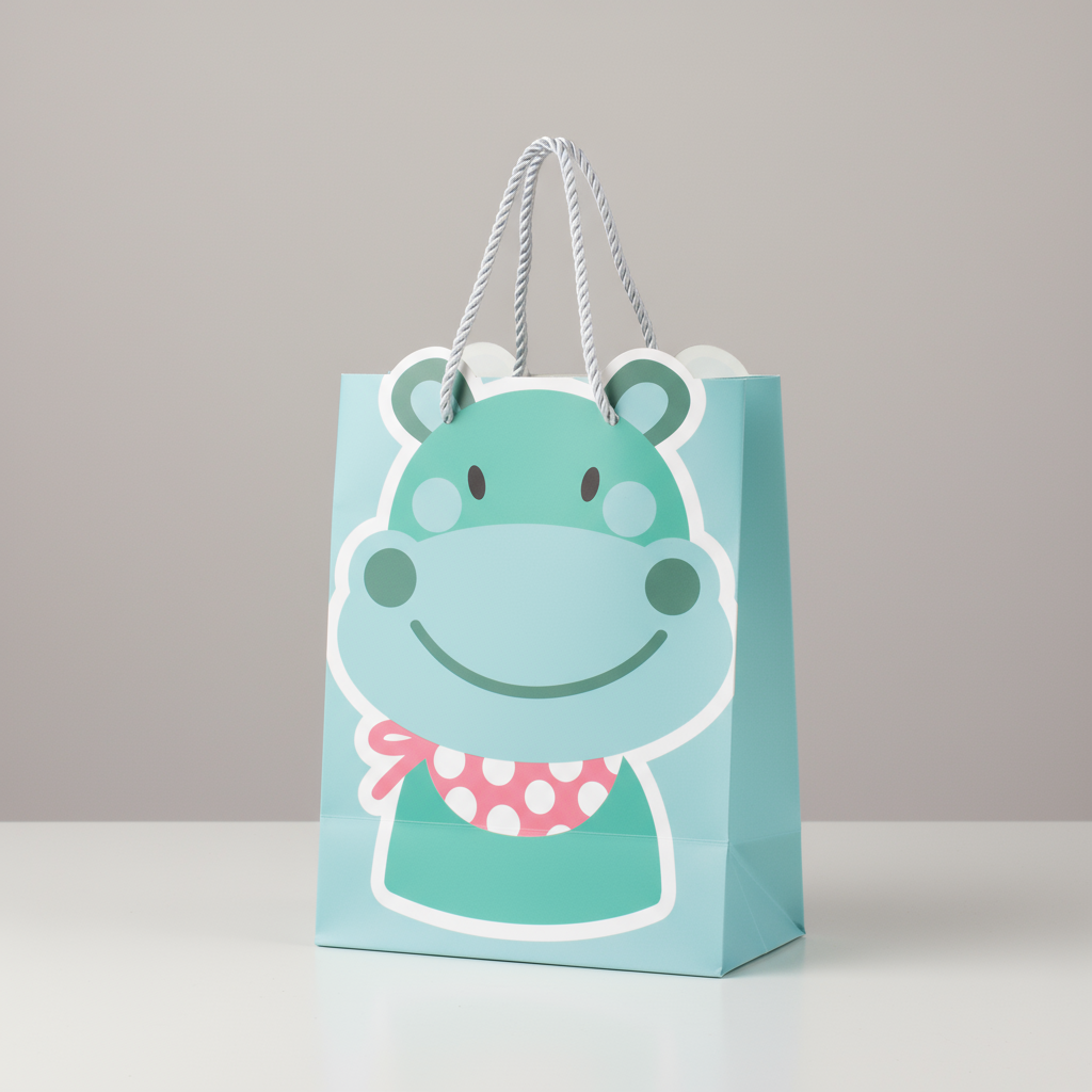 Paper Gift Bag Frog 32 X 26 X 12cm 1pc
