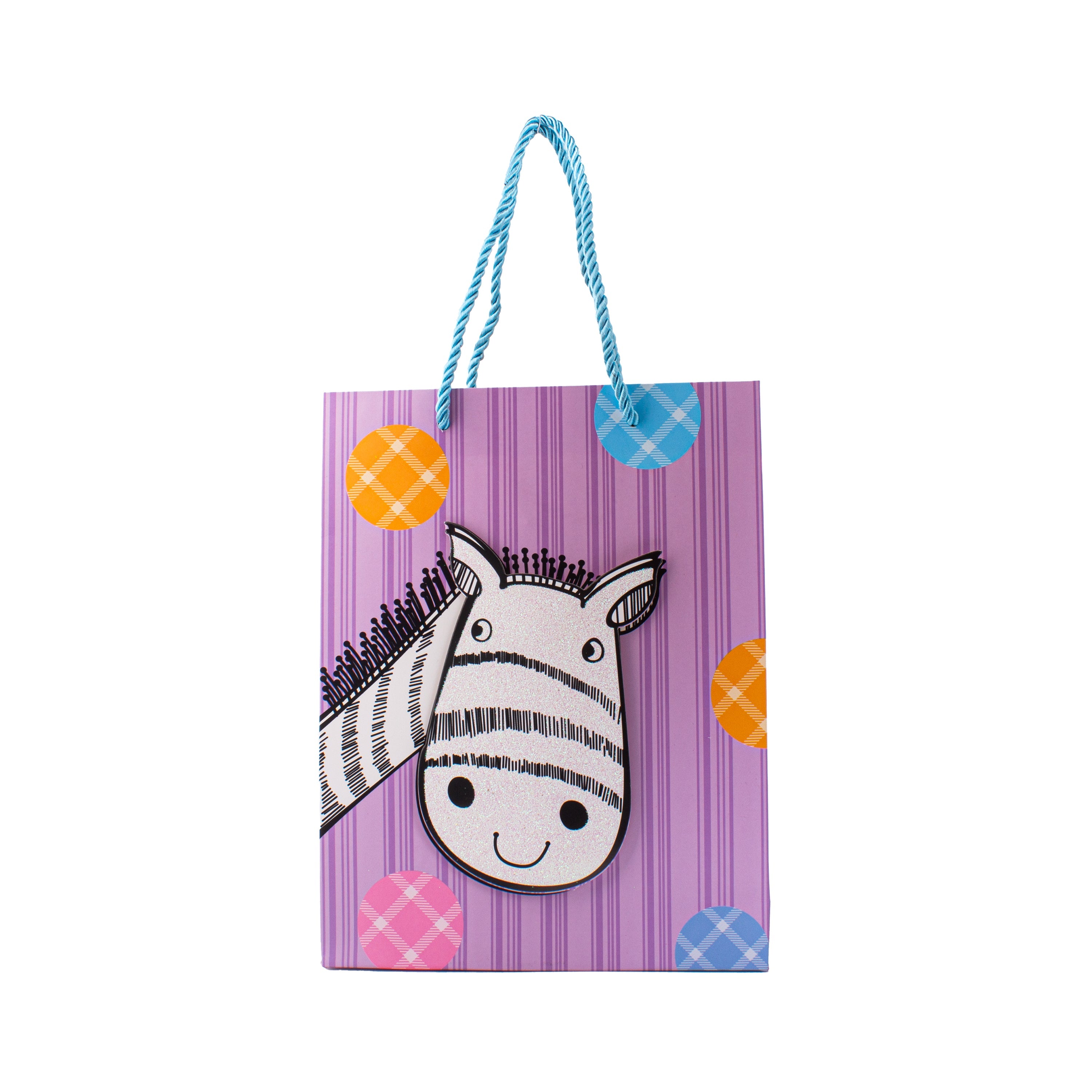 3D Paper Gift Bag Black And White Giraffe 23 X 18 X 10cm 1pc