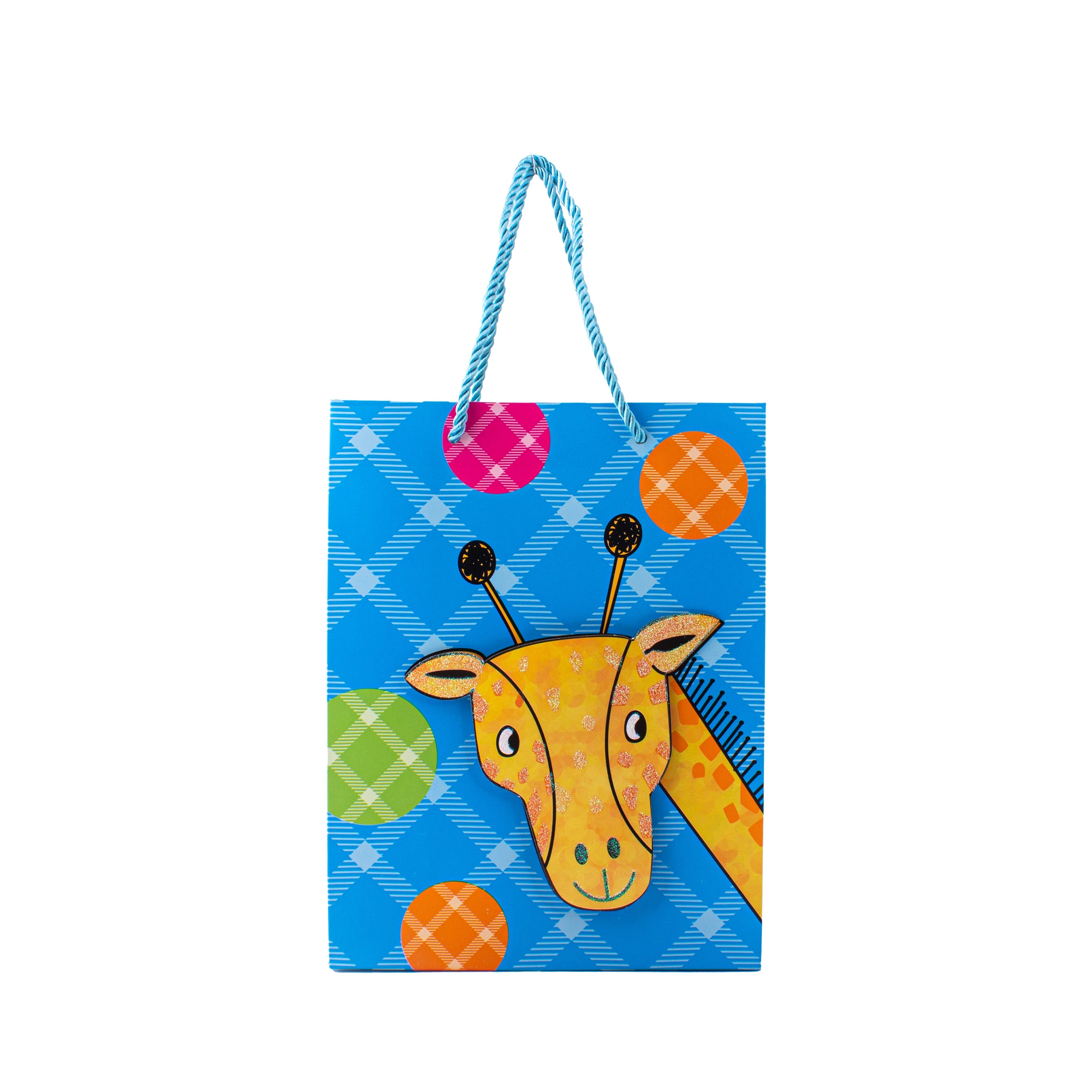 3D Paper Gift Bag Yellow Giraffe 23 X 18 X 10cm 1pc
