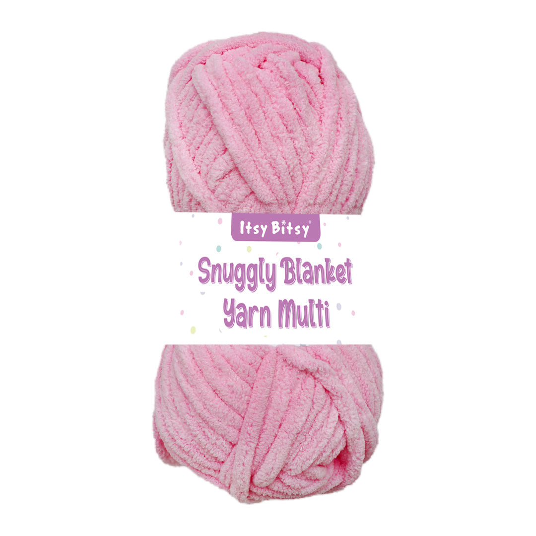 Snuggly Blanket Knitting/Crochet Yarn 100% Polyester Medium Pink 50m 100g
