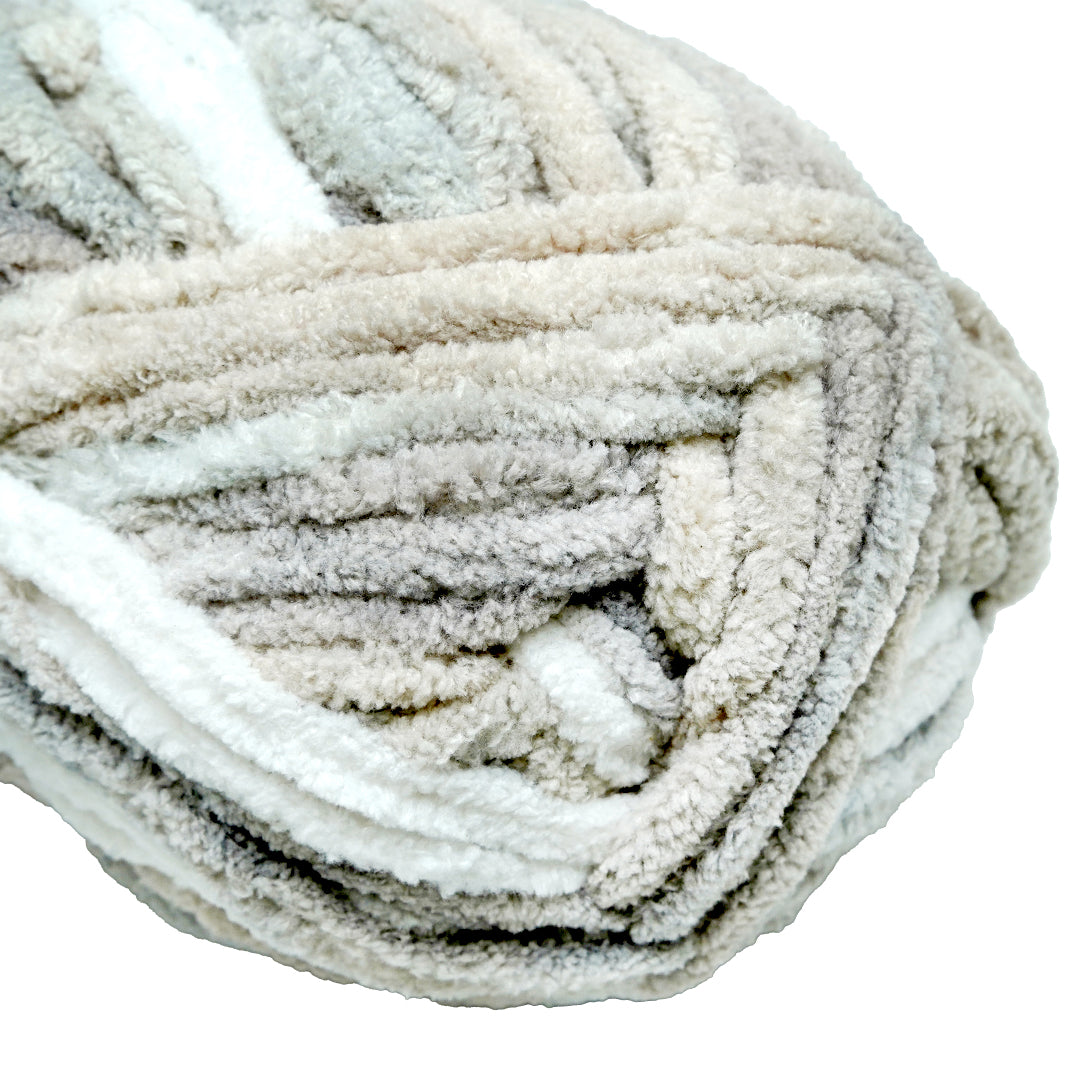 Snuggly Blanket Knitting/Crochet Yarn 100% Polyester Earthy Brown Multi Colour 50m 100g