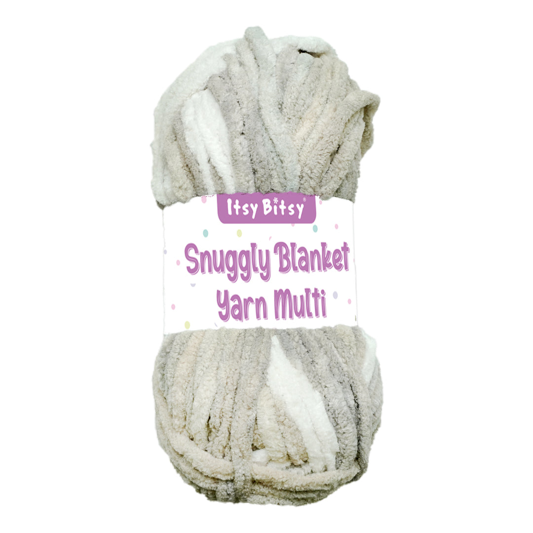 Snuggly Blanket Knitting/Crochet Yarn 100% Polyester Earthy Brown Multi Colour 50m 100g
