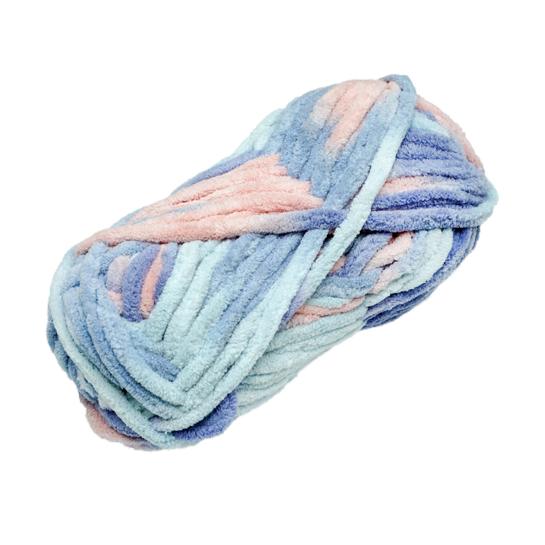 Snuggly Blanket Knitting/Crochet yarn Multi 100% Polyester Coral Sky Multi Colour 50m 100g