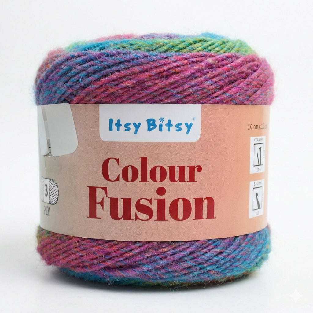 Colour Fusion Knitting/Crochet Yarn 100% Acrylic Carnival 290m 100g