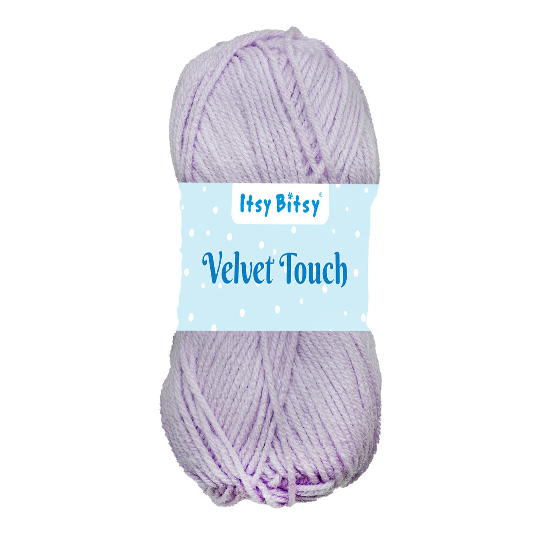 Velvet Touch Knitting/Crochet Yarn 100% Acrylic Lilac 200m 100g