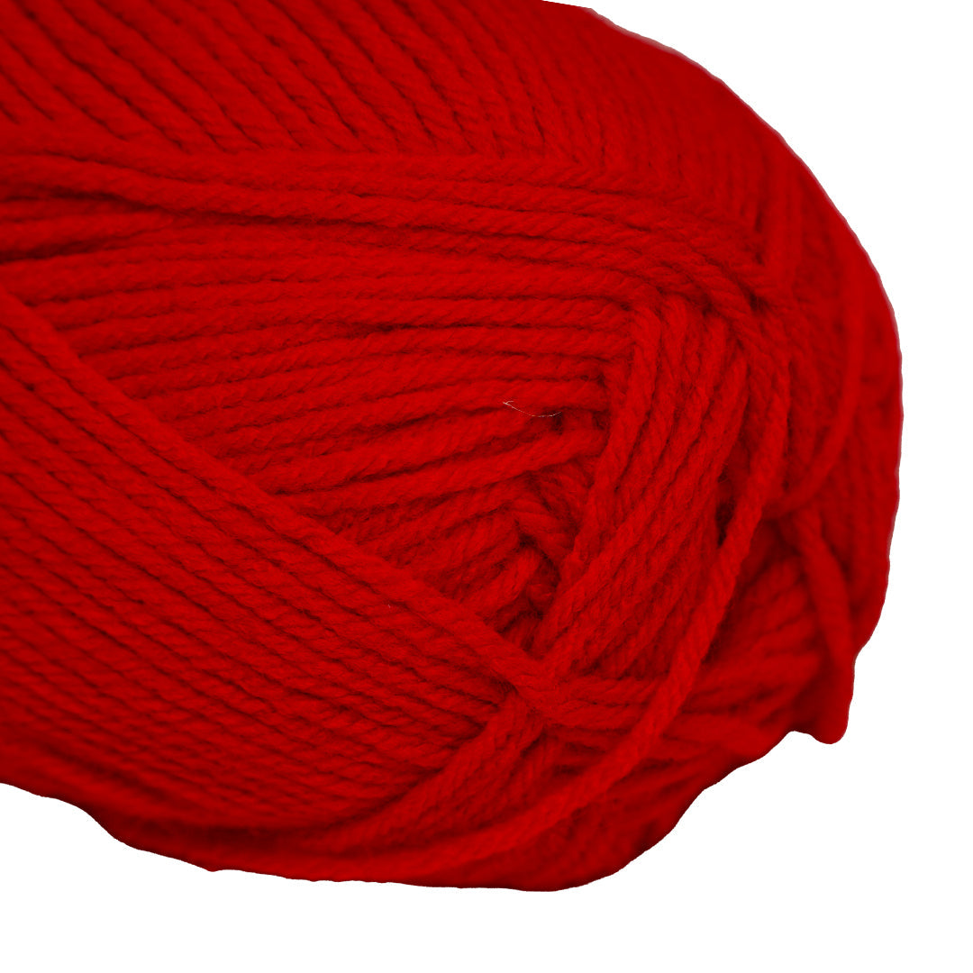 Velvet Touch Knitting/Crochet Yarn 100% Acrylic Red 200m 100g