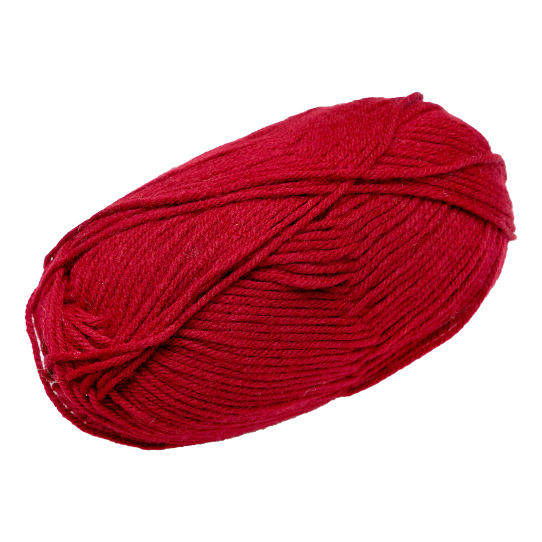 Velvet Touch Knitting/Crochet Yarn 100% Acrylic Burnt Red 200m 100g