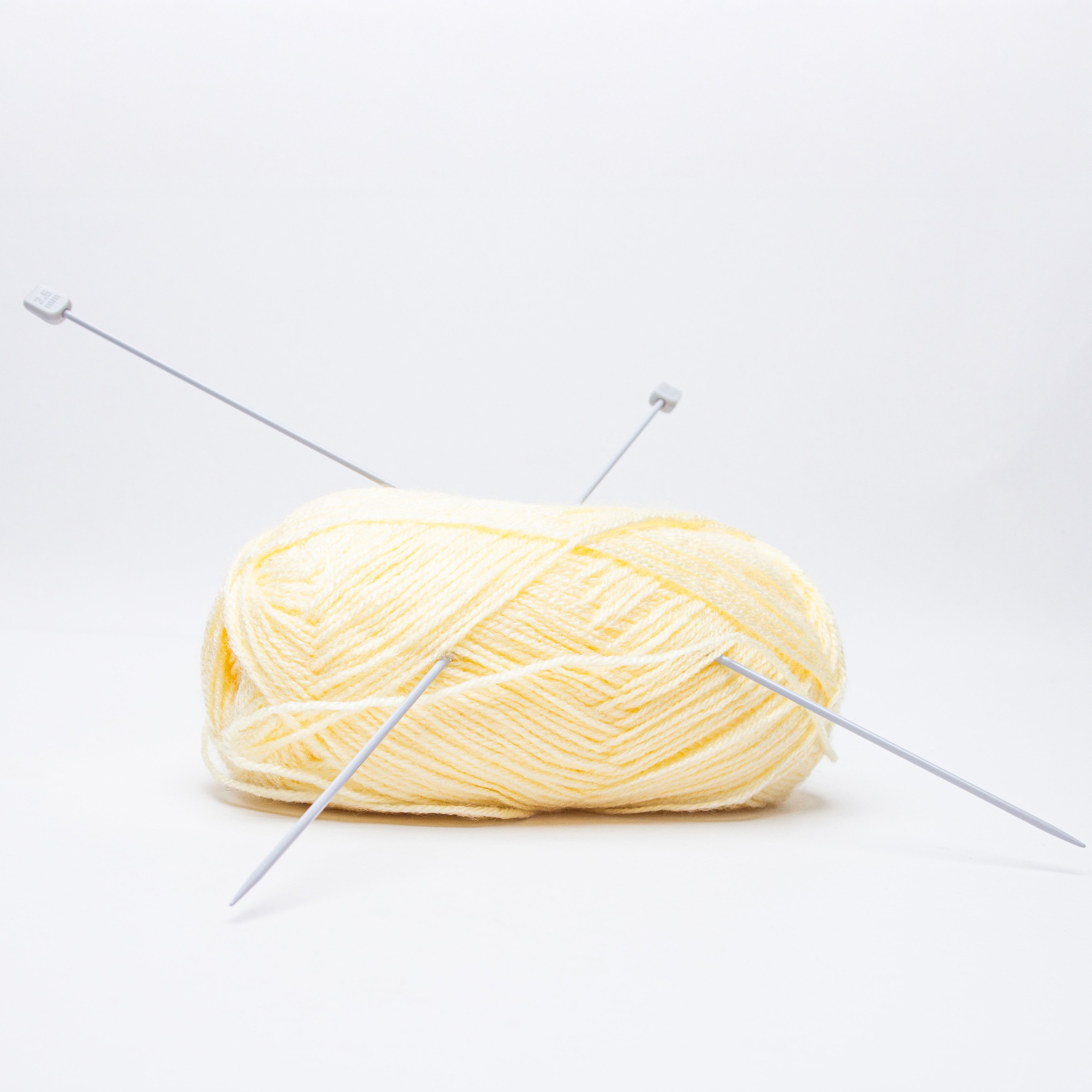 Single Pointed Aluminium Knitting Needle 2.5mm X 35cm 2pc Blister