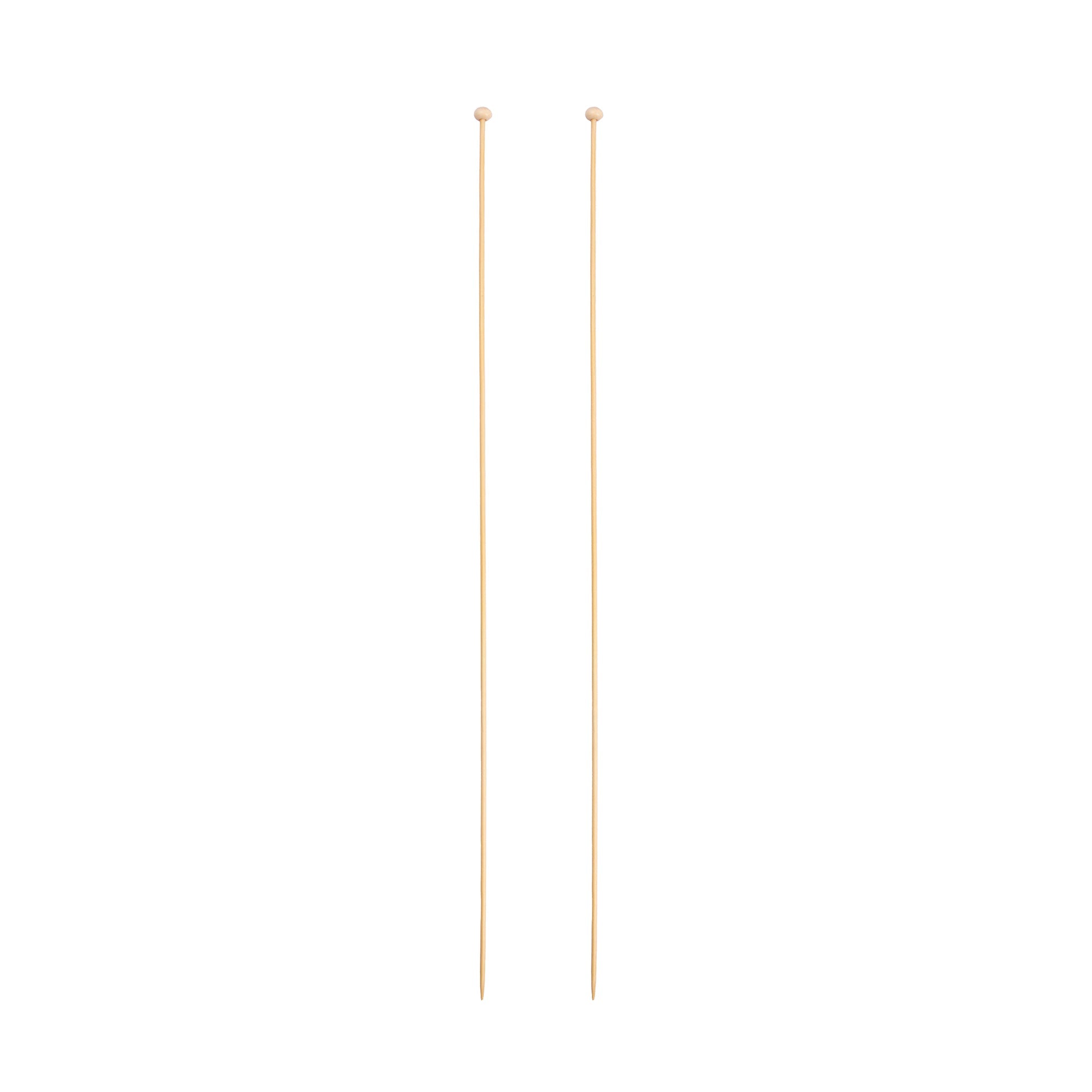 Bamboo Knitting Needles Natural 2mm X 35cm 2pc