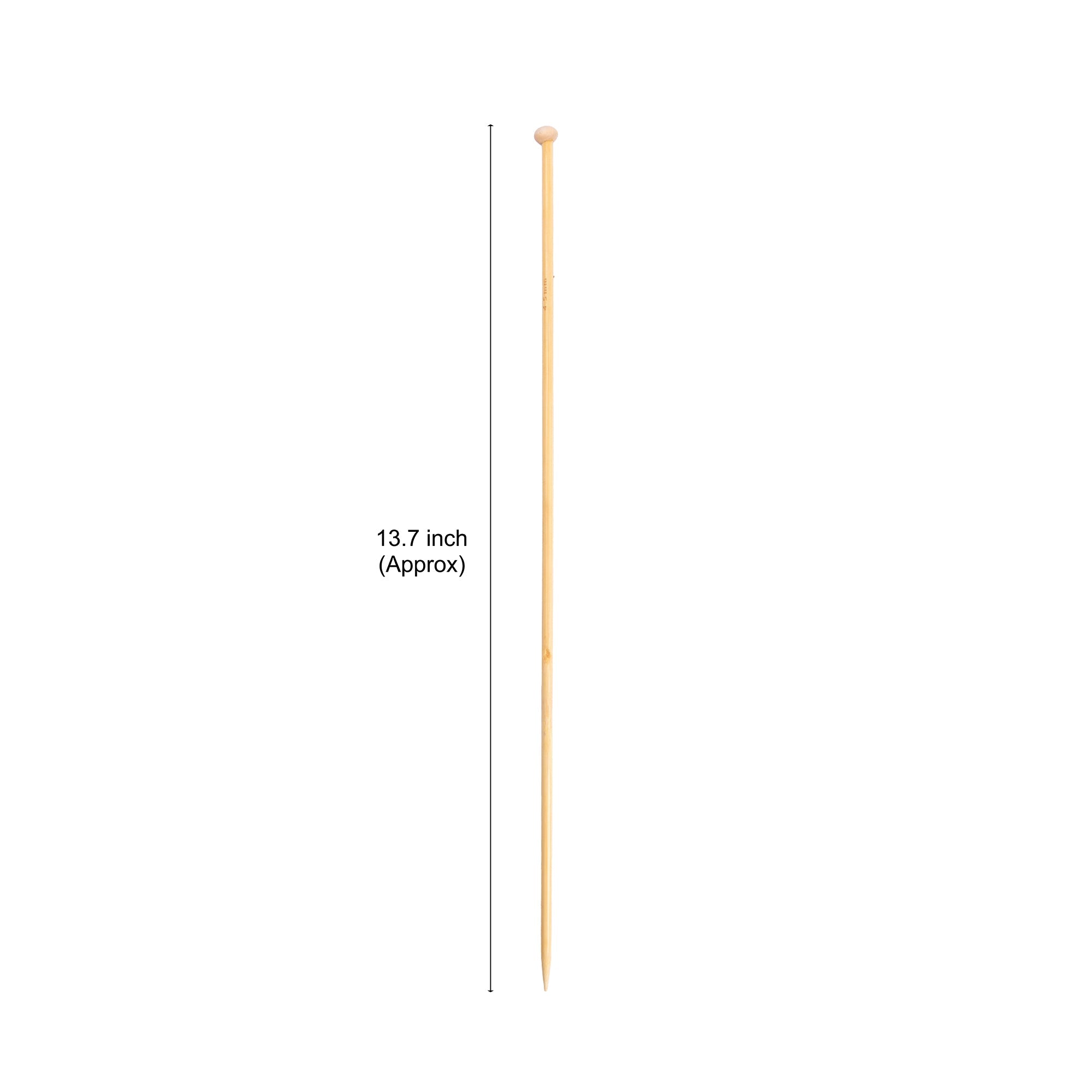 Bamboo Knitting Needles Natural 4.5mm X 35cm 2pc