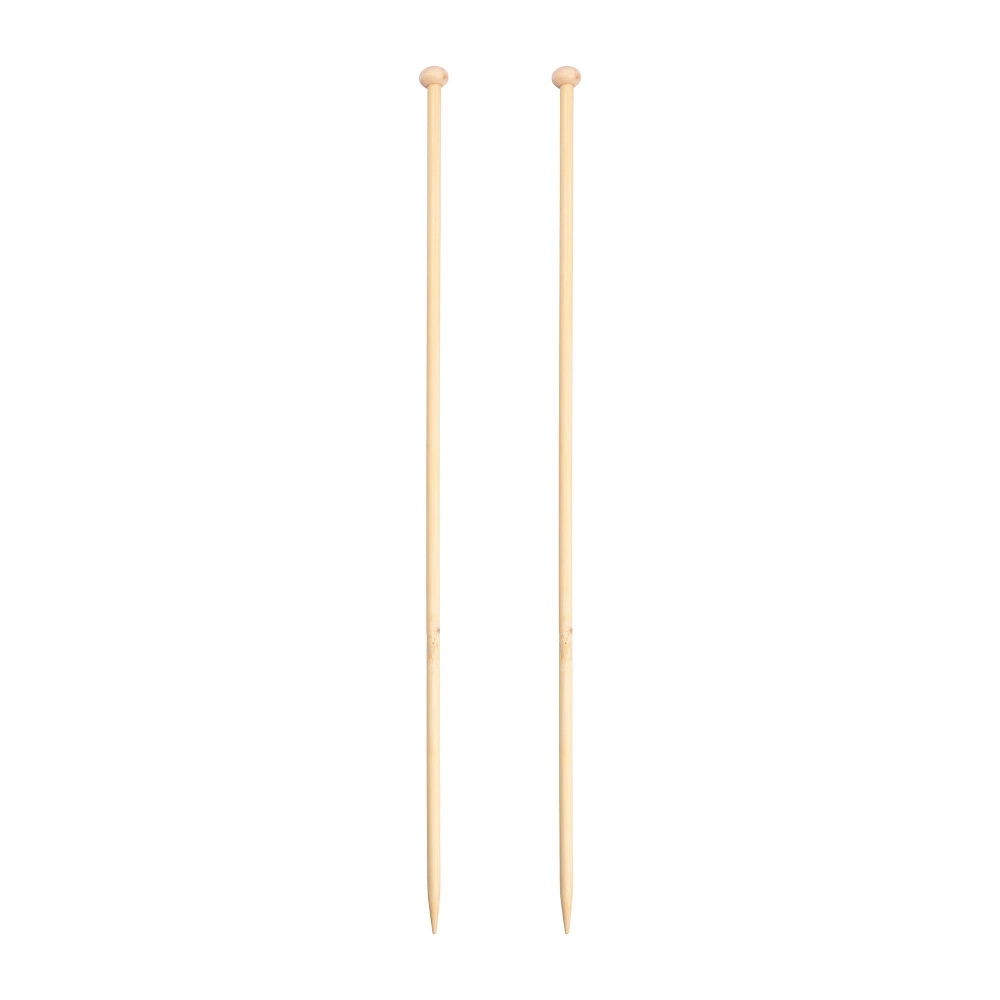 Bamboo Knitting Needles Natural 5.5mm X 35cm 2pc