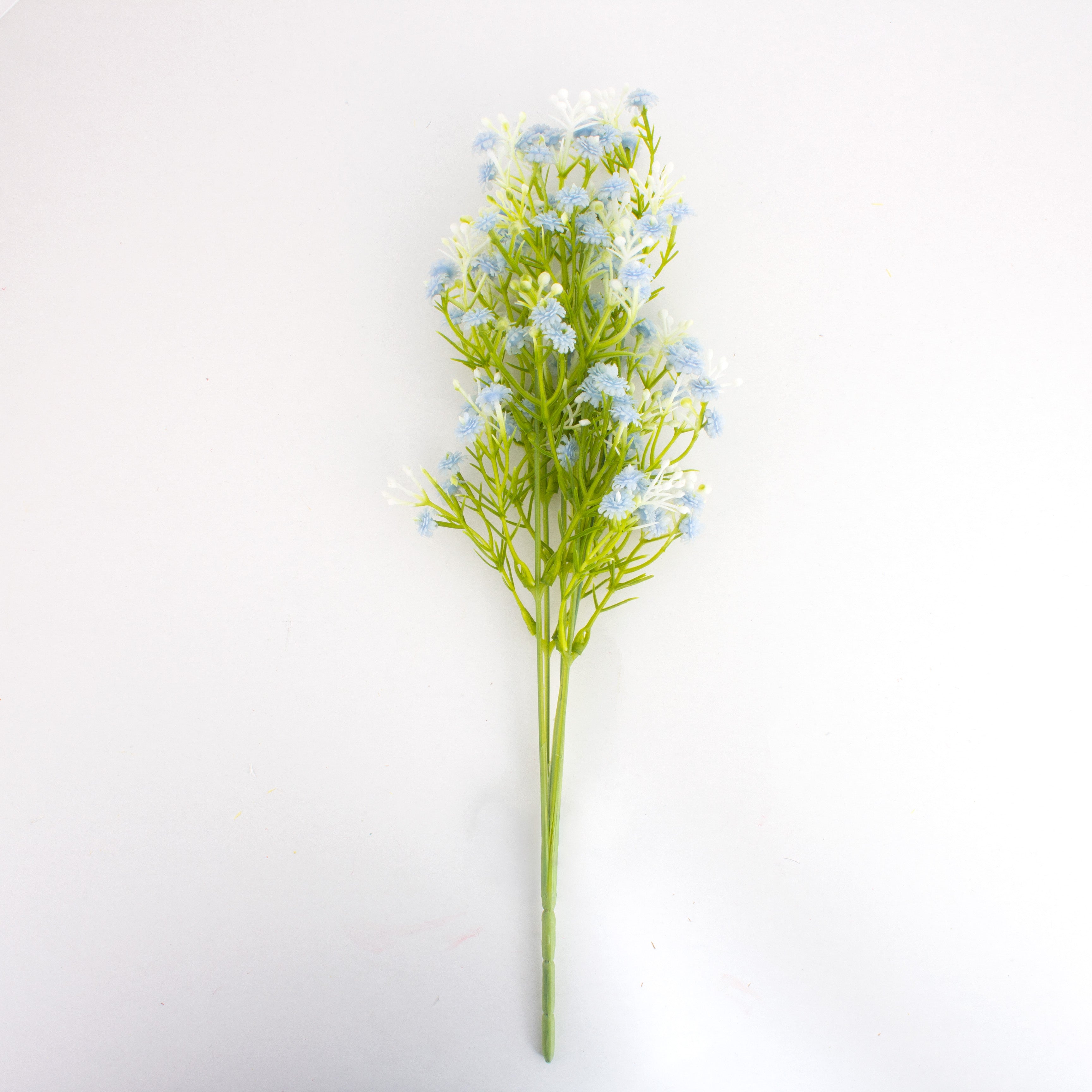 Artificial Flower Baby's Breath Silk Blue 5 Branches 26cm 1 Bunch