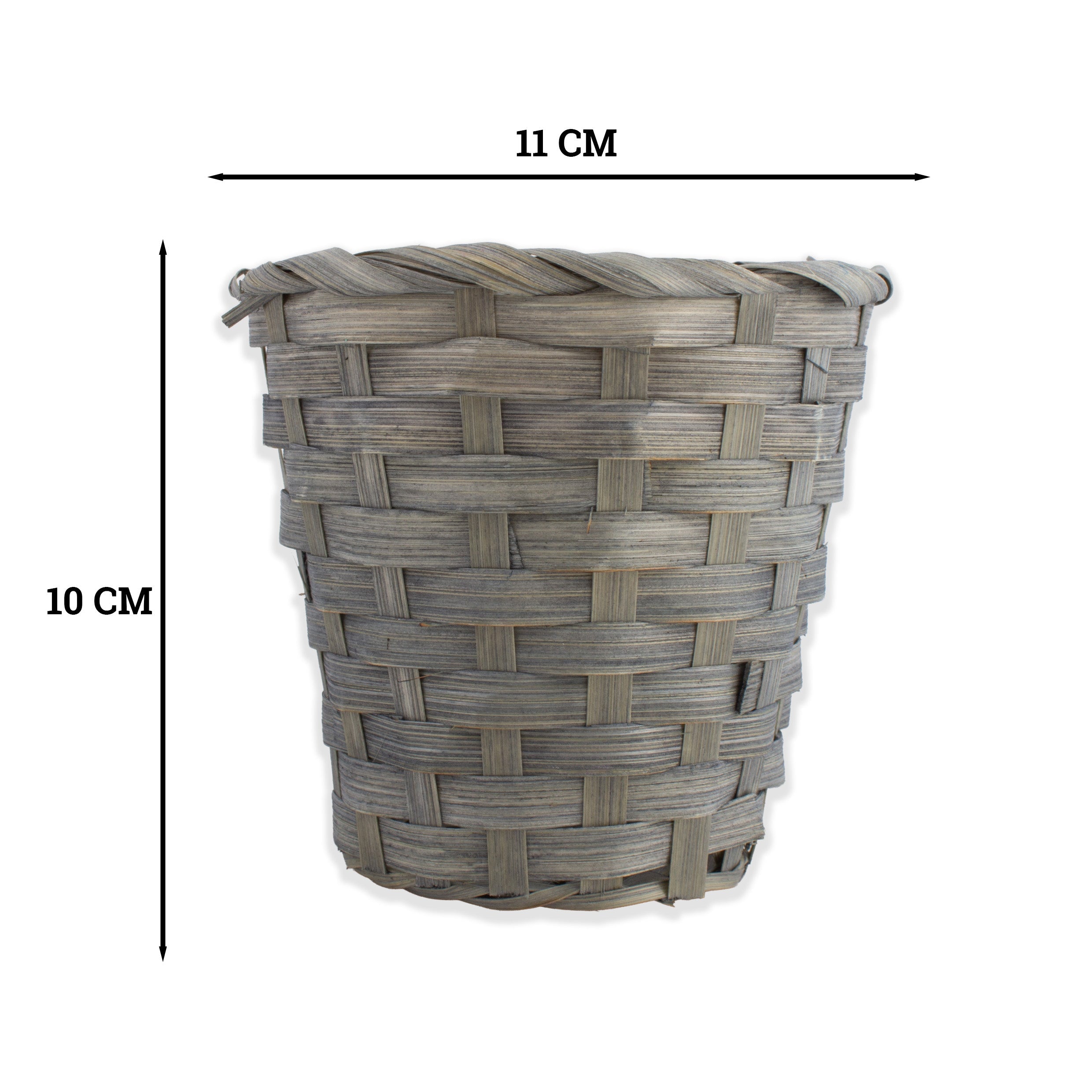 Bamboo Gift Basket Mini 10 x 11cm Dark Grey 1pc
