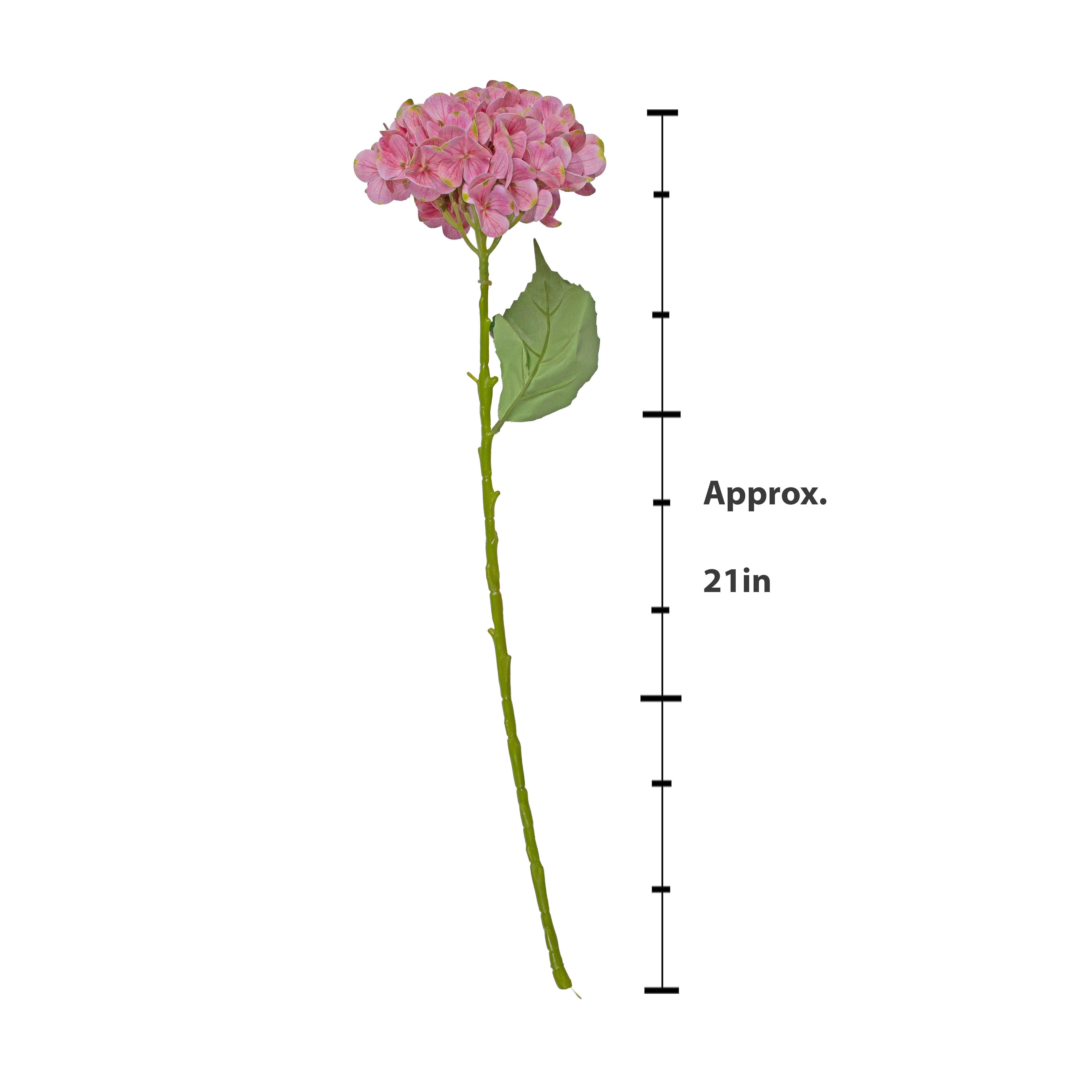 Artificial Flower Hydrangea 16cm Pink 1stem