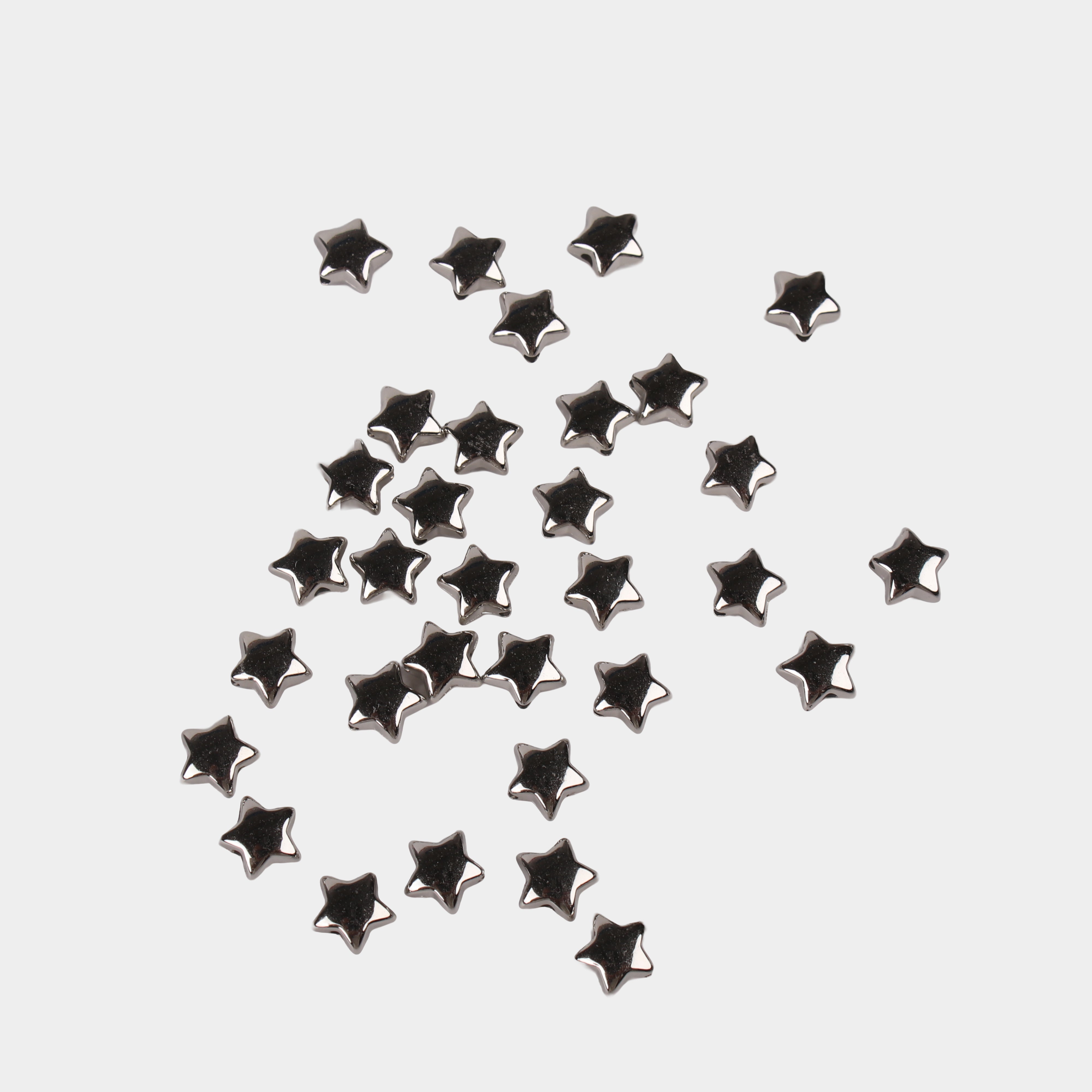 Jewellery Findings Metal Spacer Bead Star Silver 5gm