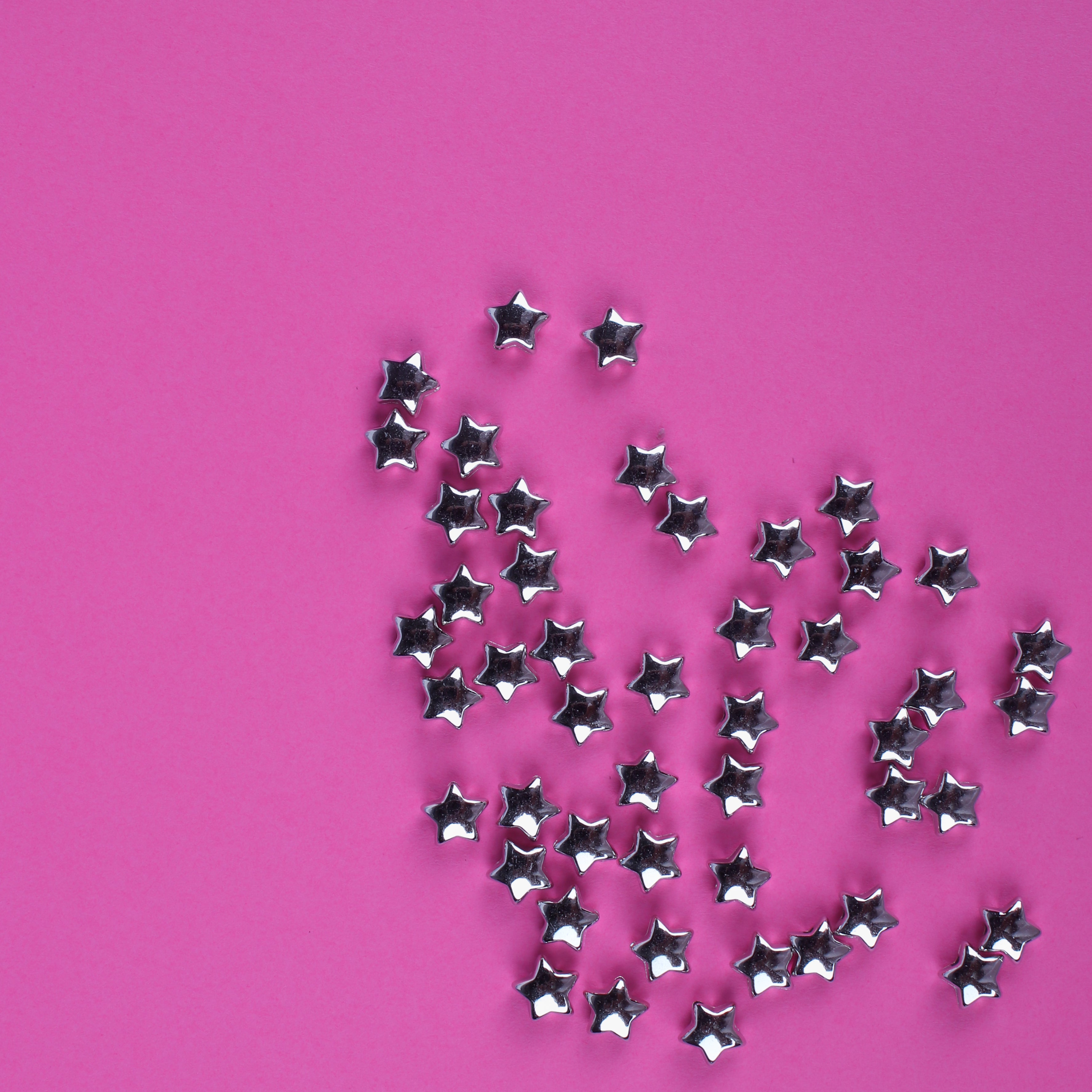 Jewellery Findings Metal Spacer Bead Star Silver 5gm