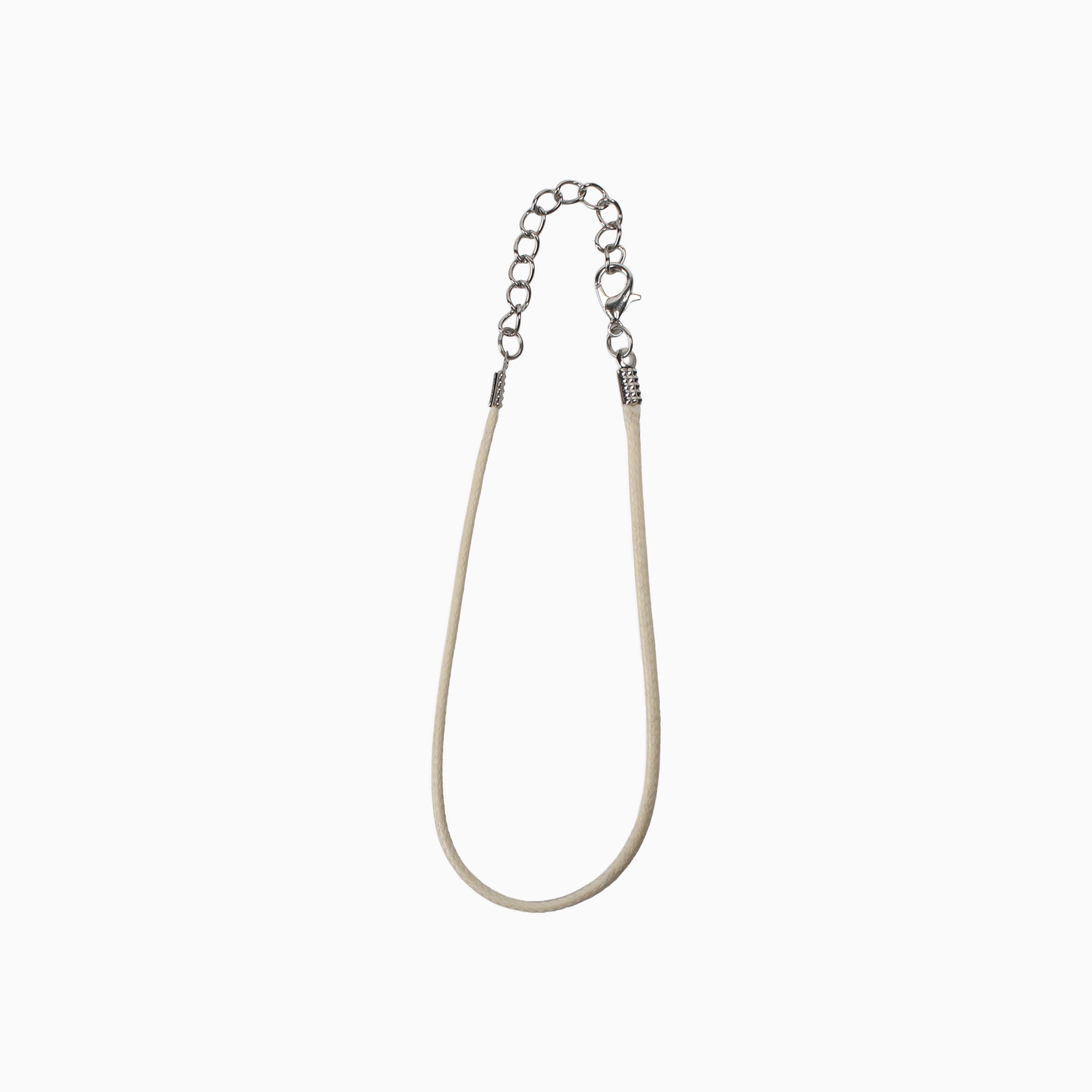 Ready-to-Wear Bracelet Cord With Clasp Beige, Approx Thickness 1.5mm Length 25cm