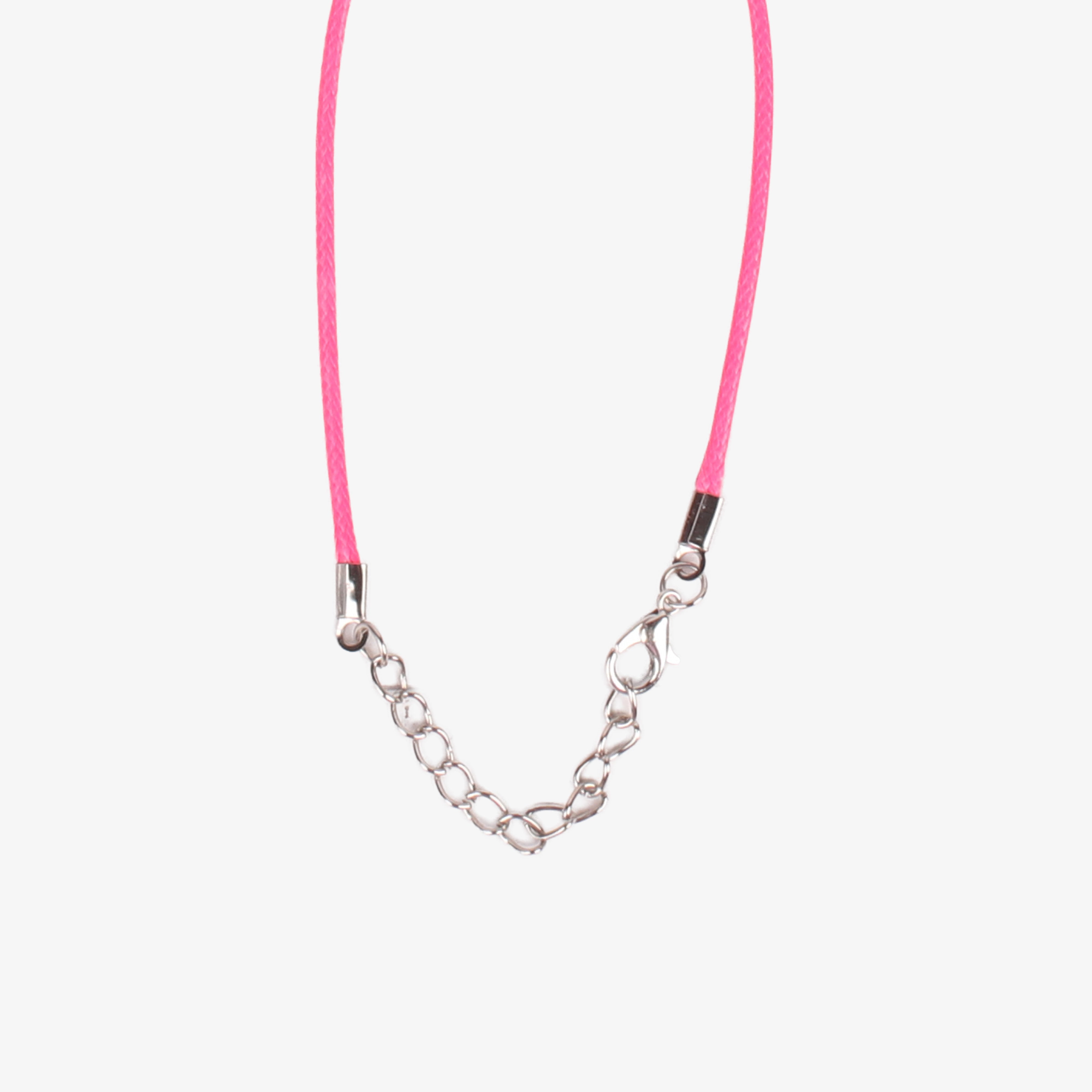 Ready-to-Wear Bracelet Cord With Clasp Deep Pink, Approx Thickness 1.5mm Length 25cm
