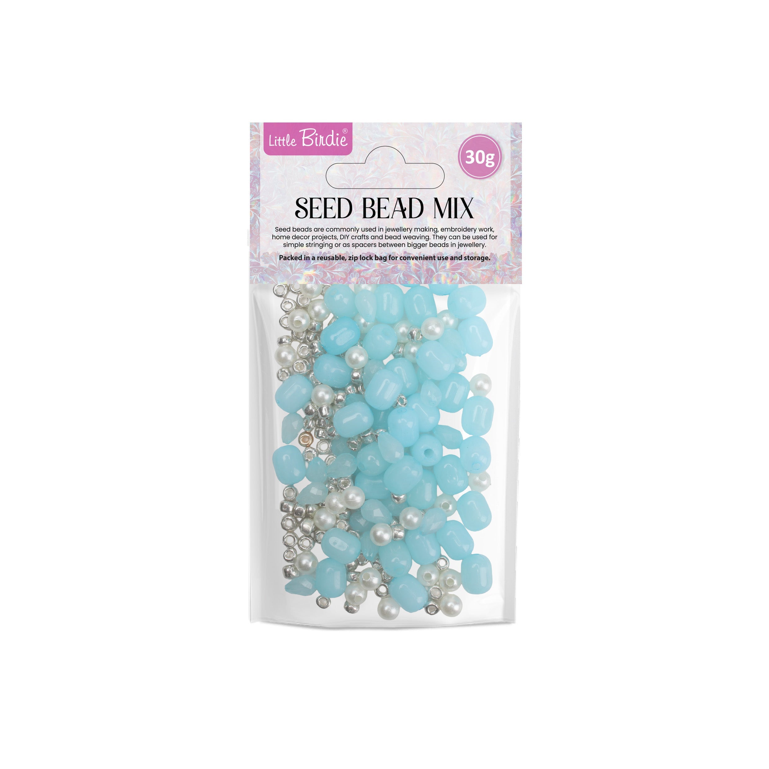 My Bead Studio Assorted Beads Misty Turquoise 30gm 1PC
