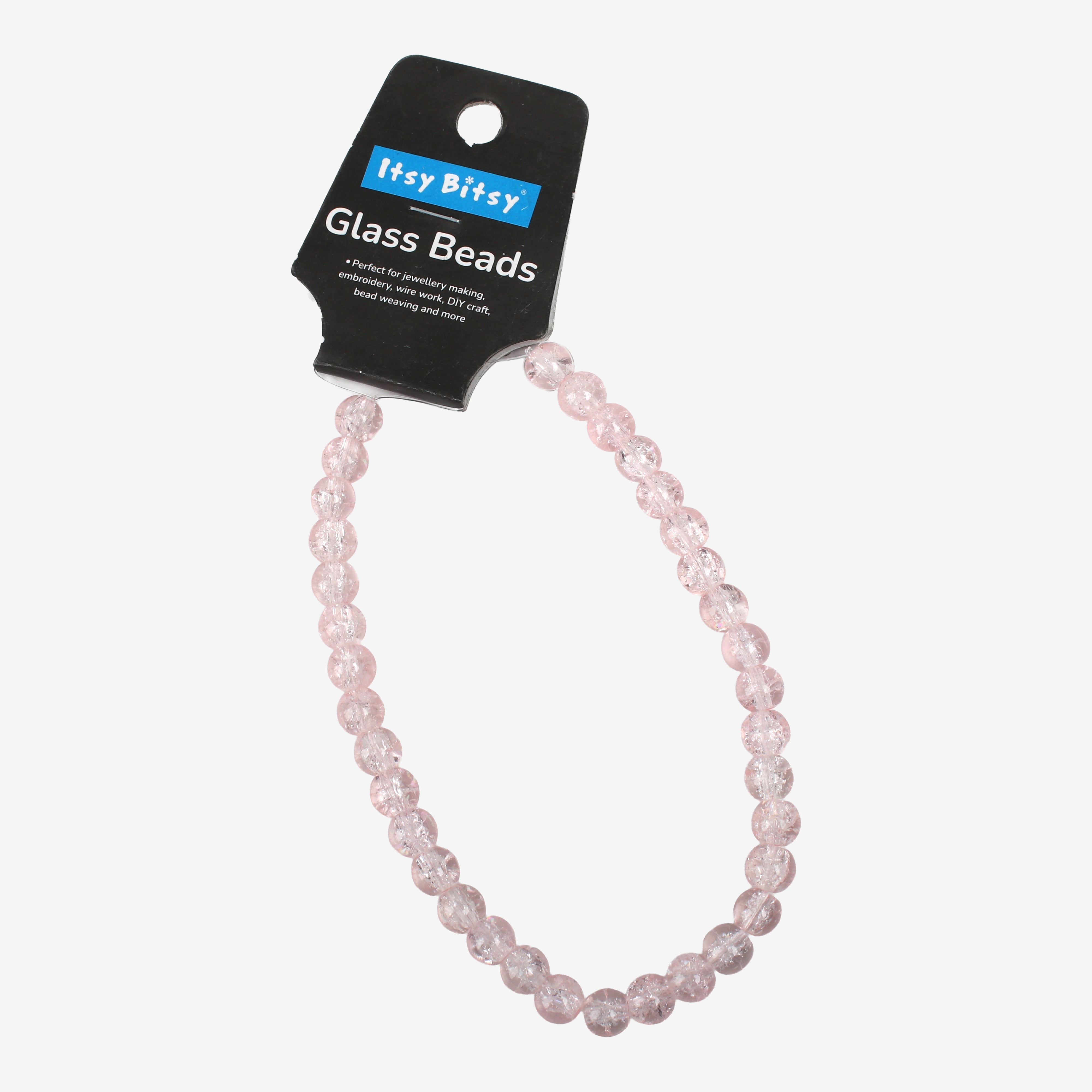 Glass Bead Round Dual Tone Pink Mist 8mm 35beads 1string
