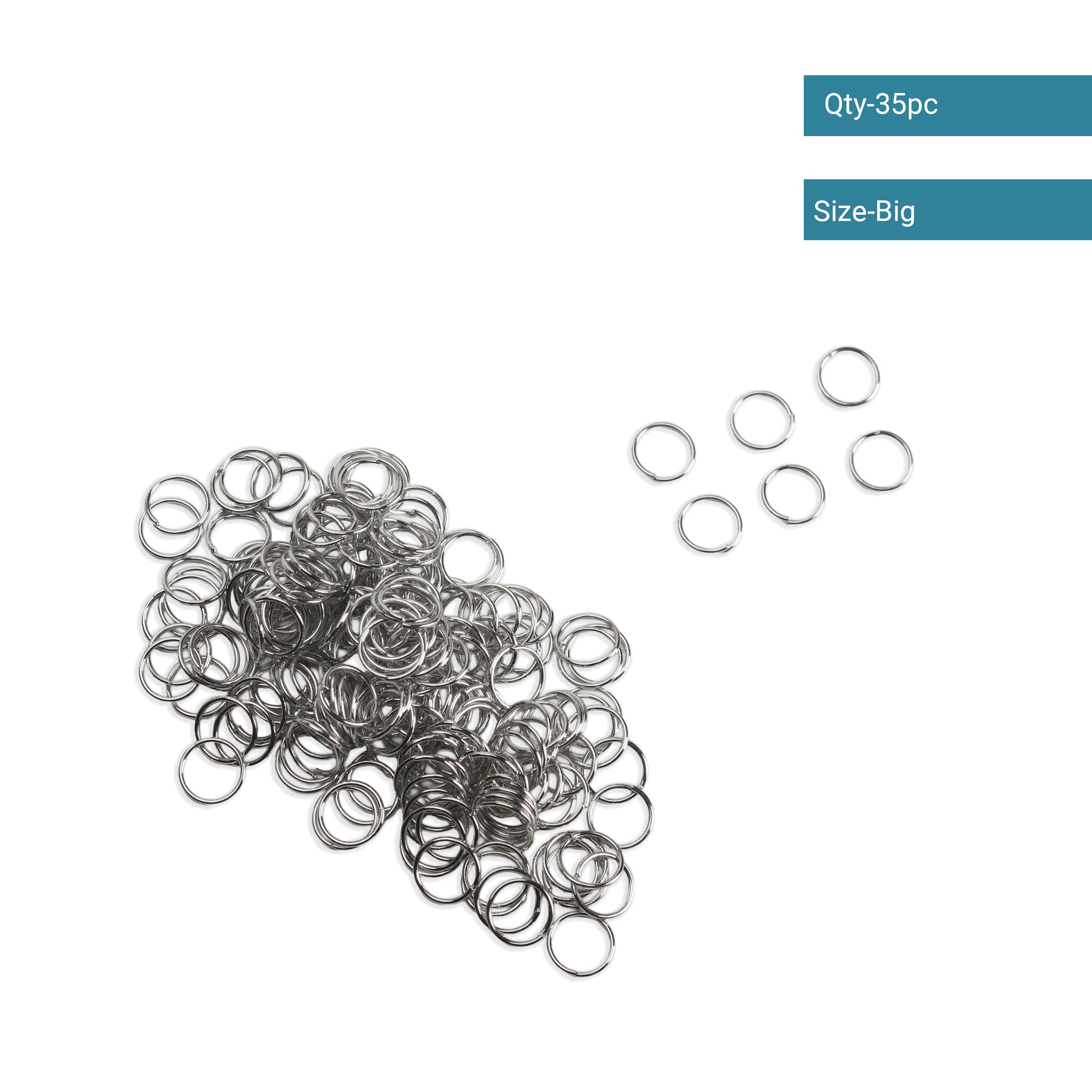 Jewellery Findings Jump Ring Open Nickel 8mm 15gm
