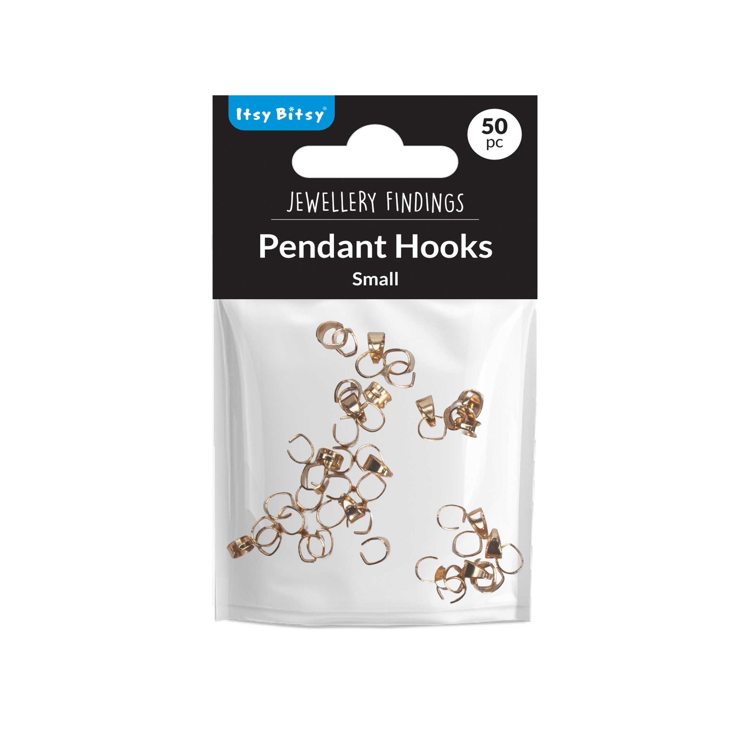 Jewellery Findings Pendant Hooks Gold small 50pc