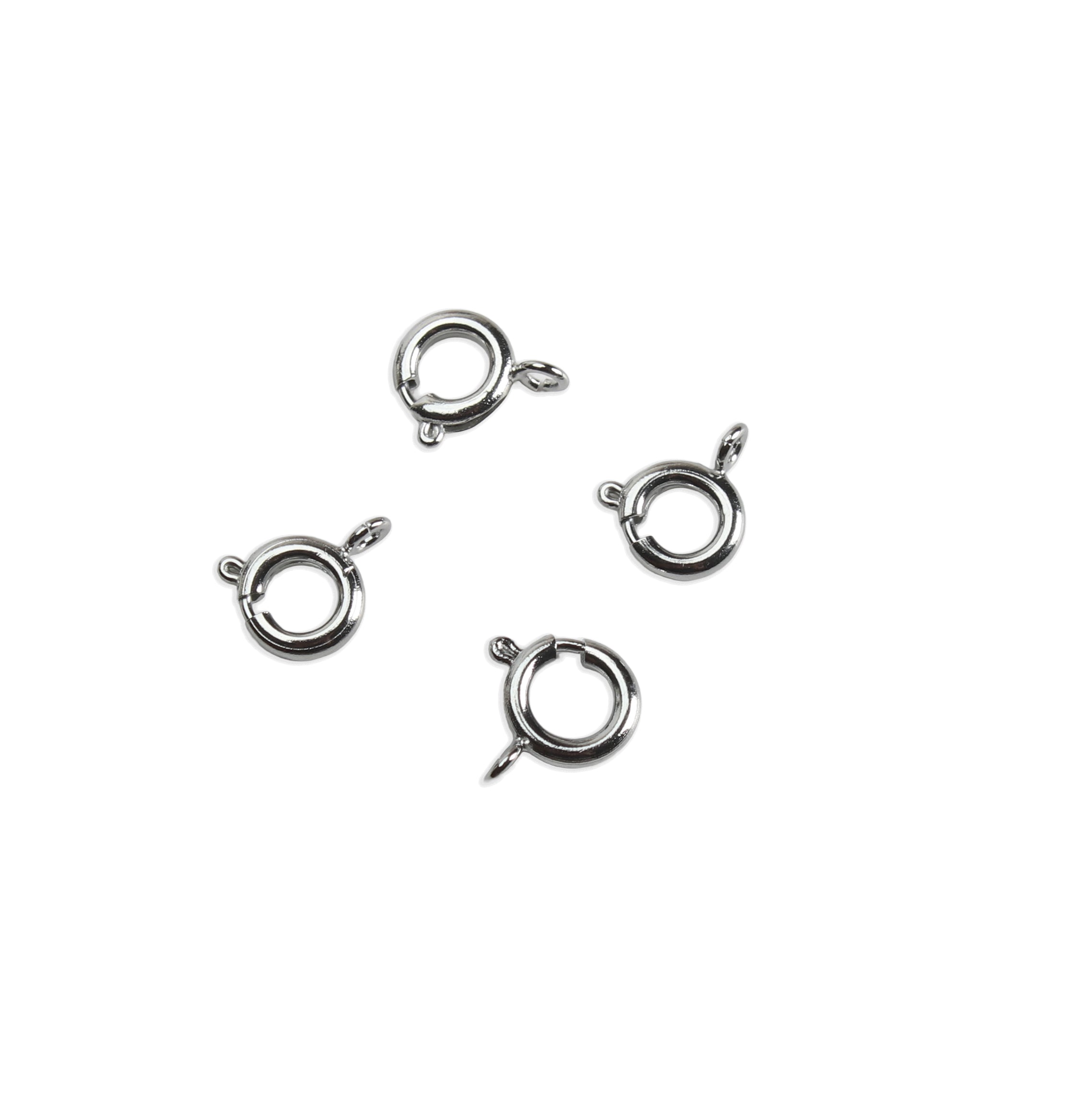 Jewellery Findings Round Clasps Nickel 4pc