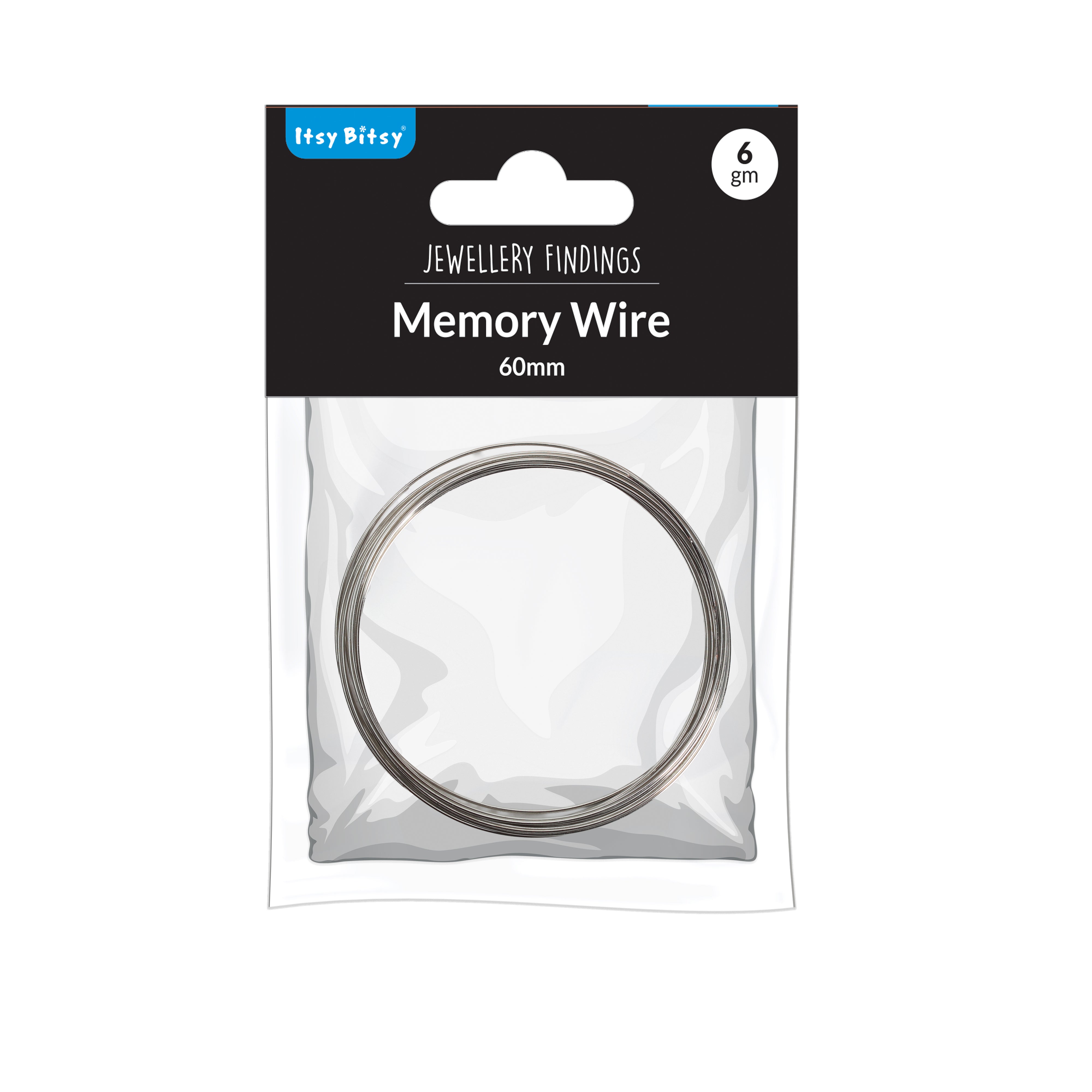 Jewellery Findings Memory Wire Nickel 60mm 6gm