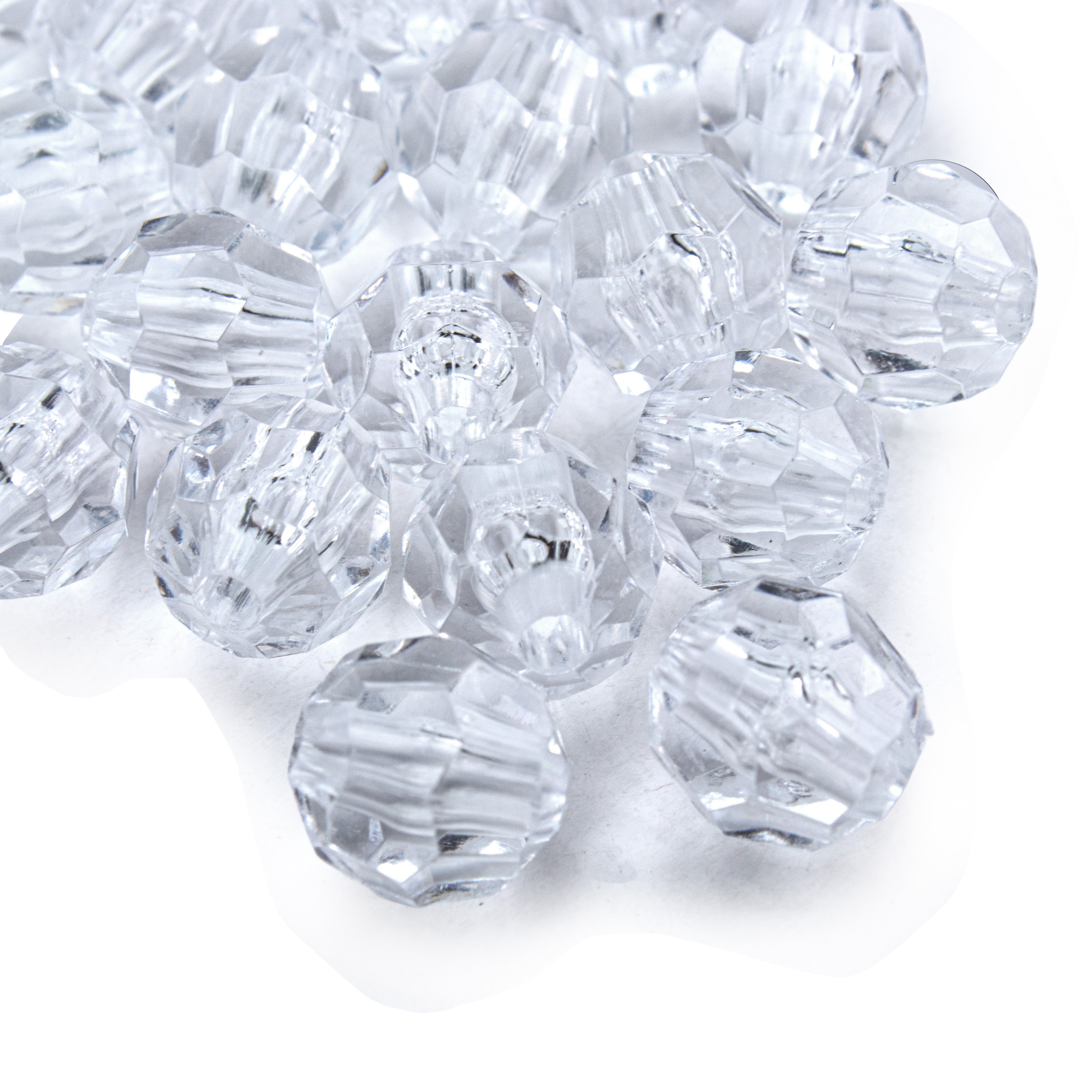 Faceted Crystal Beads Rondelle Transparent 6mm 15gm PBHC IB