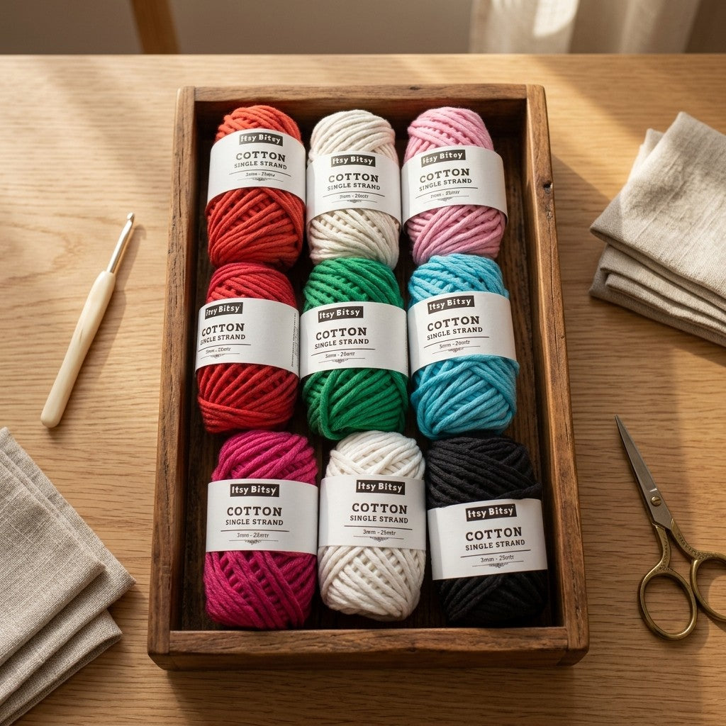 Cotton Single Strand Rani 3mm 25Mtr Roll