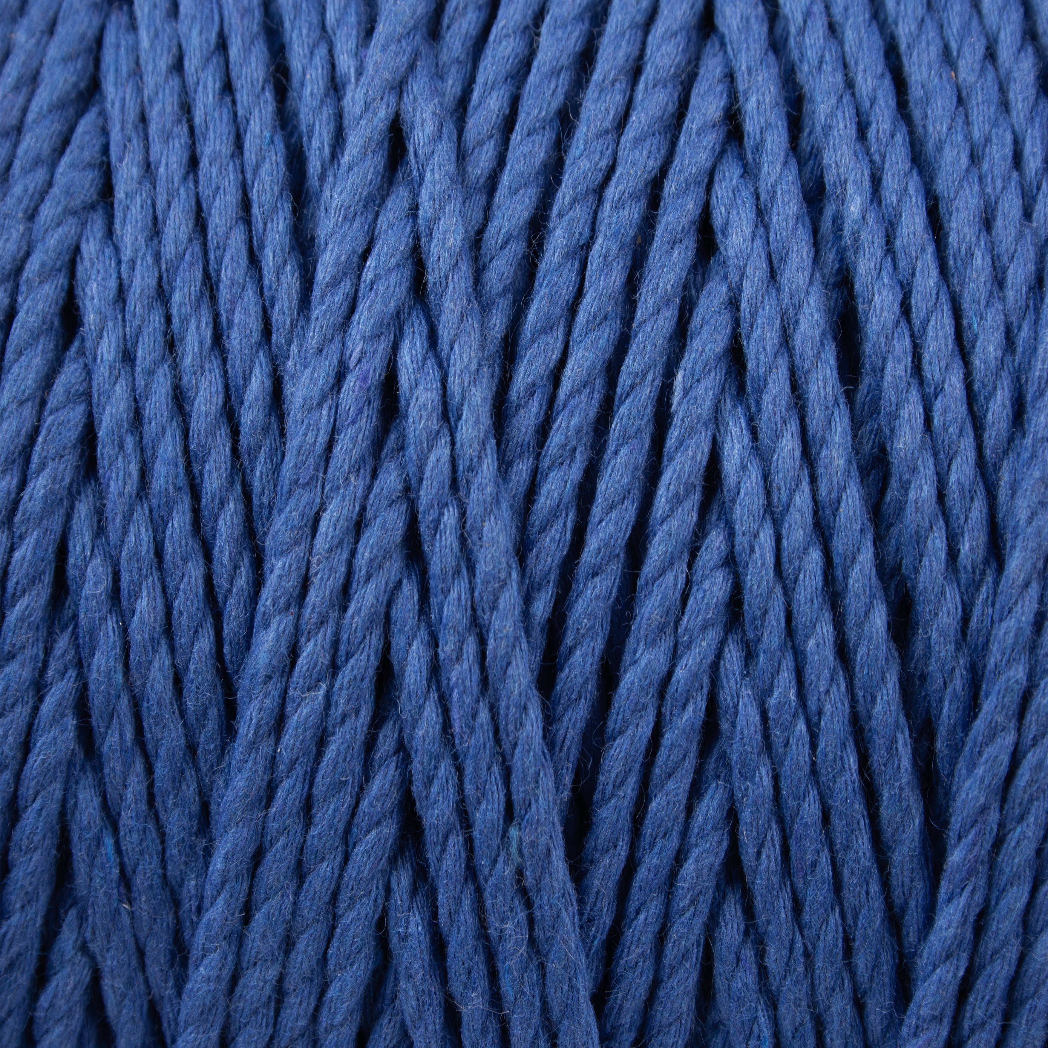 Cotton Twisted Cord Royal Blue 3mm 3 Ply 500gm Roll
