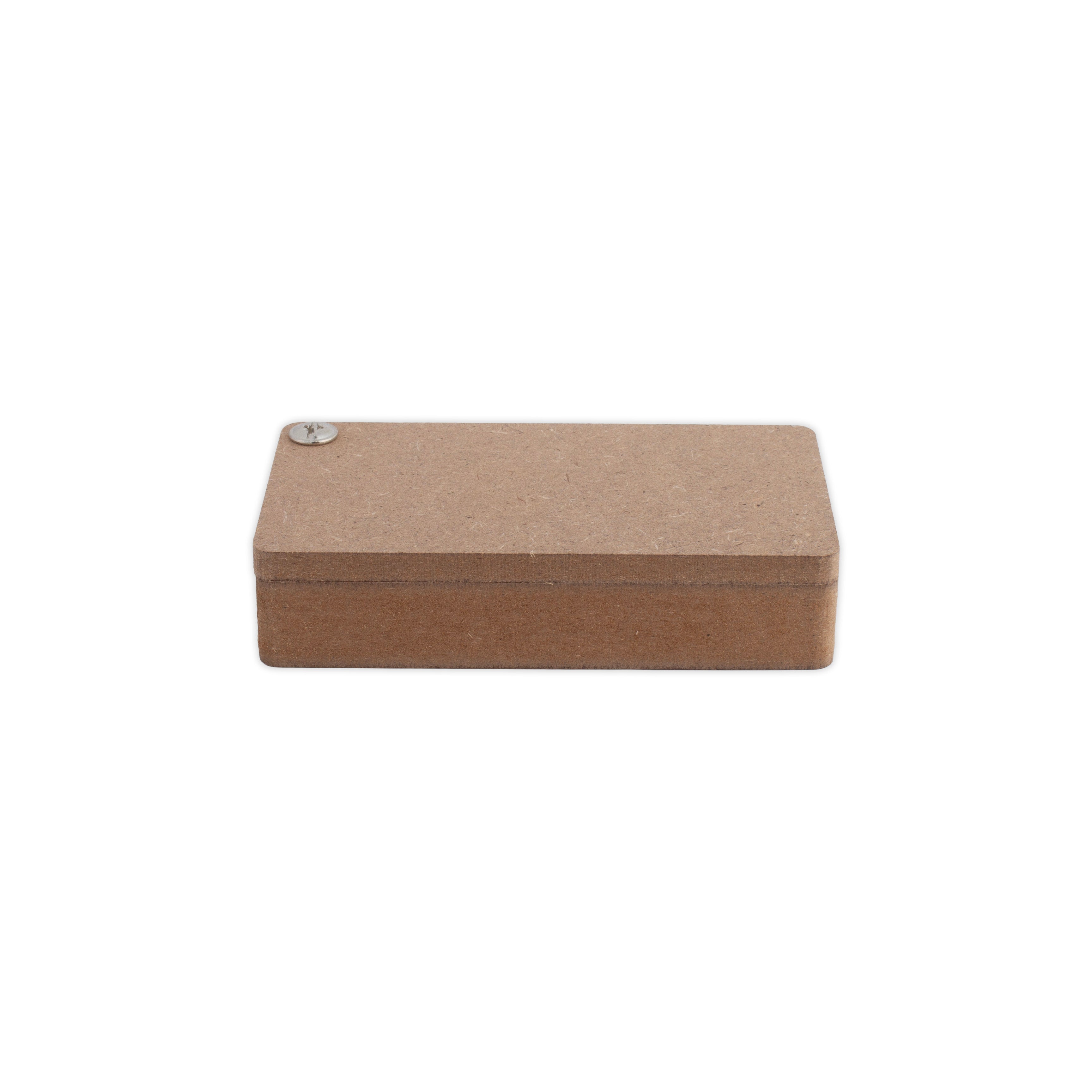 MDF Haldi Kumkum Container with Sliding Lid - Rectangle 10.2 X 5.4 X 2.3cm 1pc
