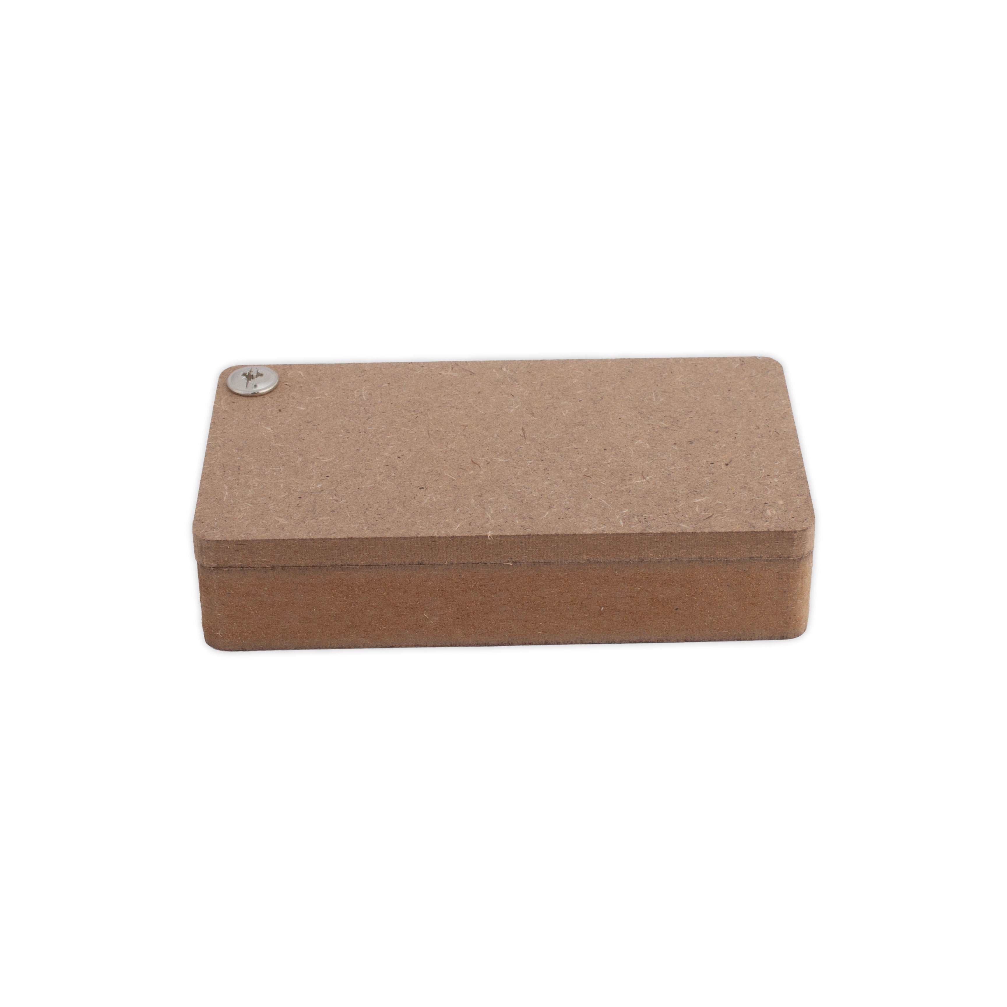 MDF Haldi Kumkum Container with Sliding Lid - Rectangle 10.2 X 5.4 X 2.3cm 1pc