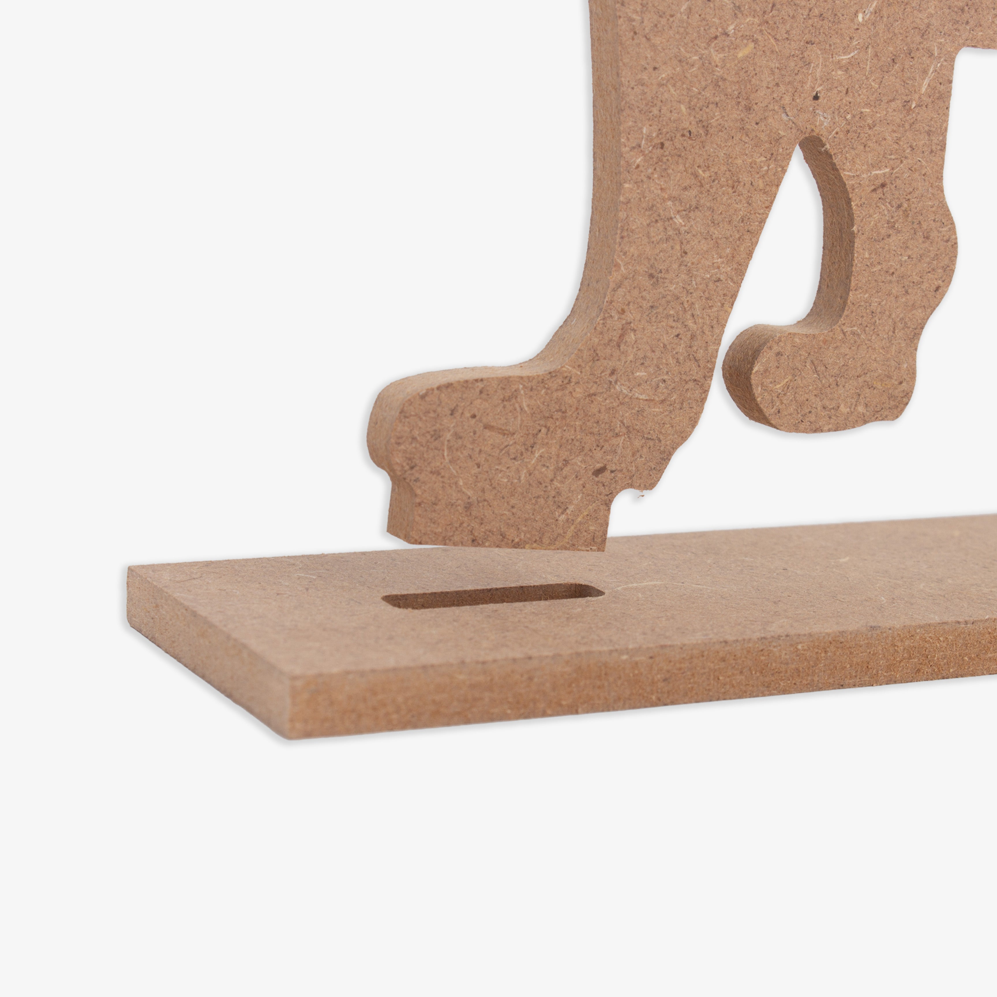 MDF Table Decor with Base Tiger W9 x H5.25inch Base 7.25 x 1.25inch 5.5mm Thick 1 pc