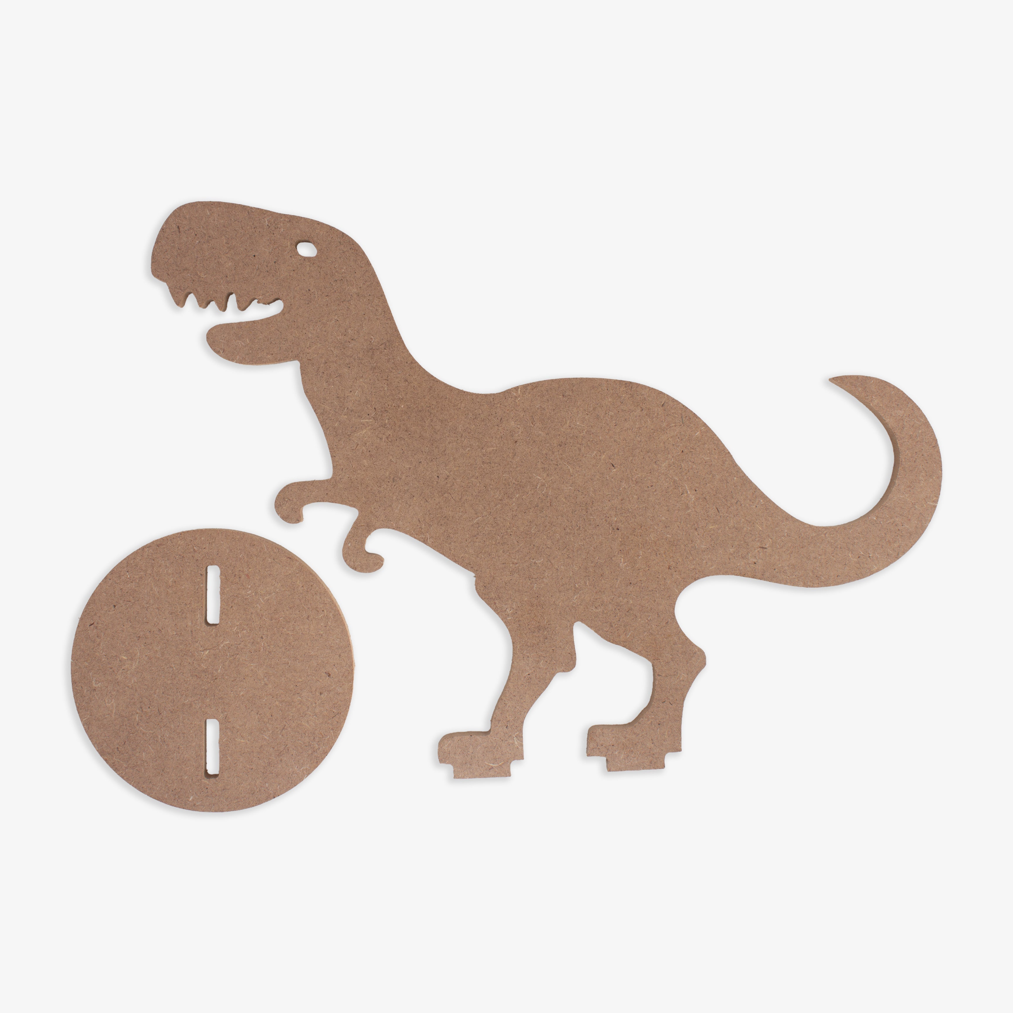 MDF Table Decor with Base Dinosaur W11 x H8.25inch Base 4inch Dia 5.5mm Thick 1 pc