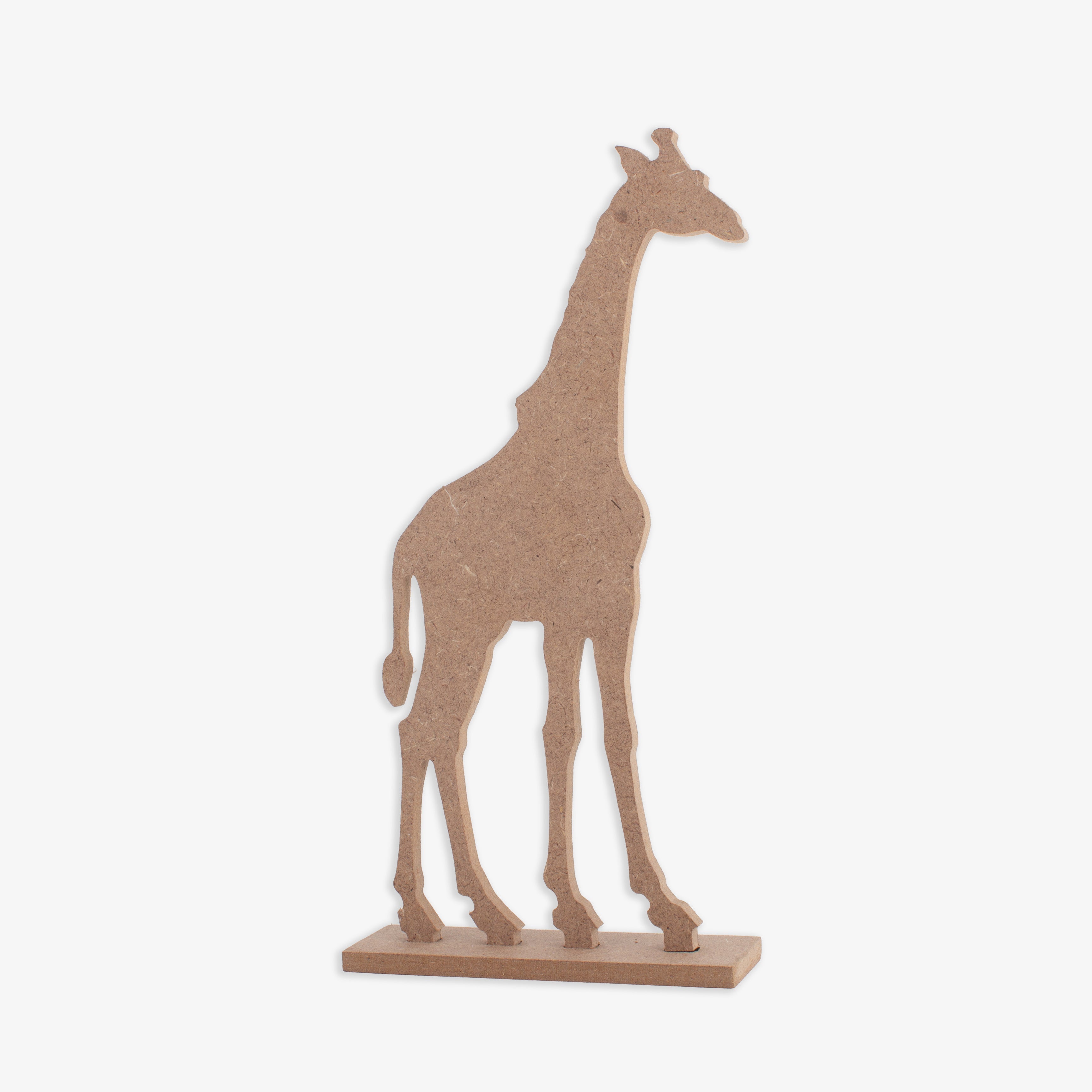 MDF Table Decor with Base Giraffe W4.25 x H8.25inch Base 4.25 x 1.25 inch Dia 5.5mm Thick 1 pc